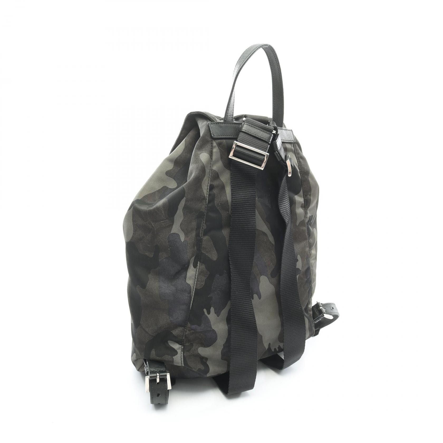 Prada Prada Prada TESSUTO CAMOUFL Nylon Leather Backpack Leather Backpack BZ0032 DUTY FREE for USA Size ONE SIZE - 2 Thumbnail