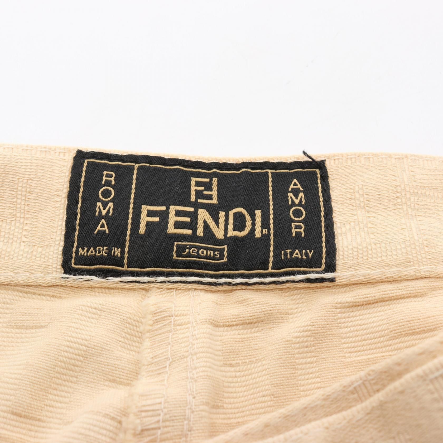 Fendi Fendi Fendi FF Pattern Cotton Pants Textile Pants DUTY FREE for USA Size ONE SIZE - 3 Thumbnail