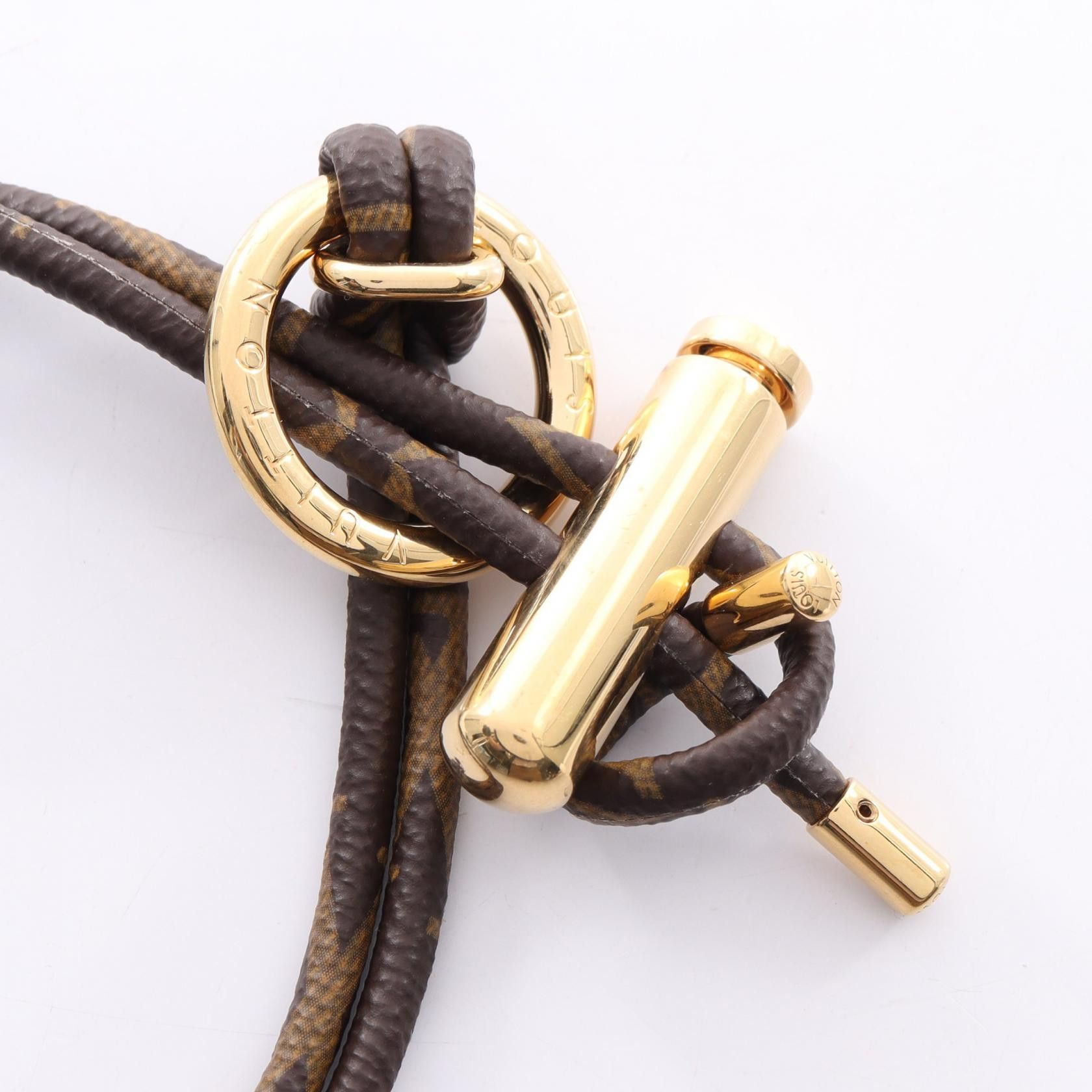 Louis Vuitton Louis Vuitton Louis Vuitton Collier Toggle Monogram Necklace Textile Necklace MP1967 DUTY FREE for USA Size ONE SIZE - 2 Thumbnail