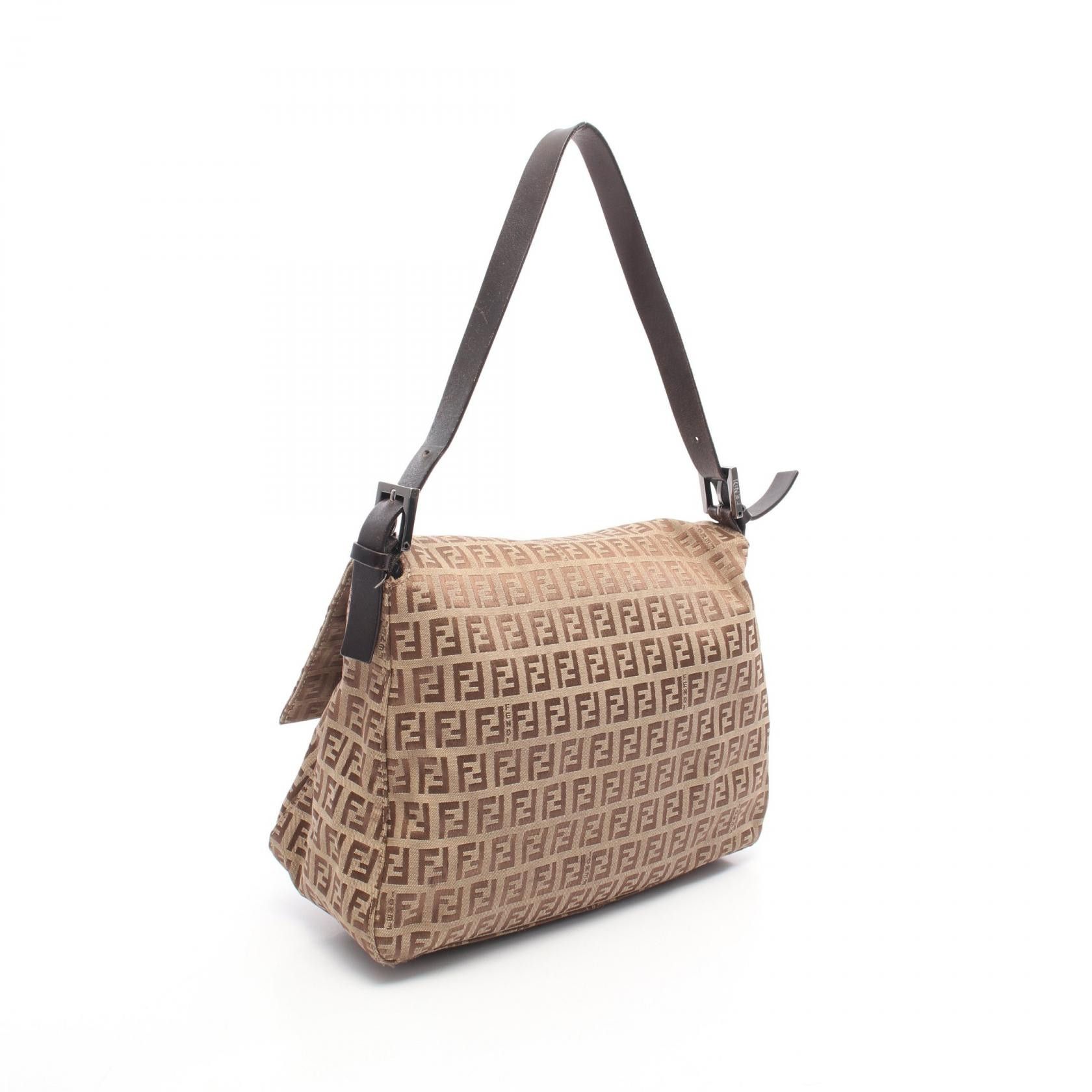 Fendi Fendi Fendi Mamma Baguette Zucchino Canvas Leather Shoulder Bag Textile Shoulder Bag 8BR001 DUTY FREE for USA Size ONE SIZE - 2 Thumbnail