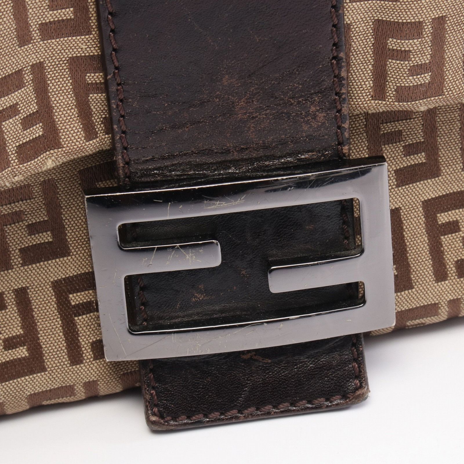 Fendi Fendi Fendi Mamma Baguette Zucchino Canvas Leather Shoulder Bag Textile Shoulder Bag 8BR001 DUTY FREE for USA Size ONE SIZE - 10 Thumbnail