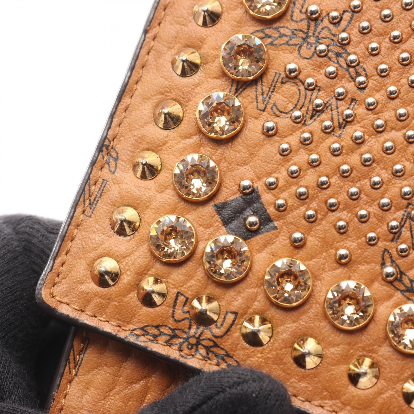 MCM MCM MCM Visetos Bijou Studs PVC Coated Canvas Shoulder Bag Plastic / Synthetic Shoulder Bag DUTY FREE for USA Size ONE SIZE - 9 Thumbnail