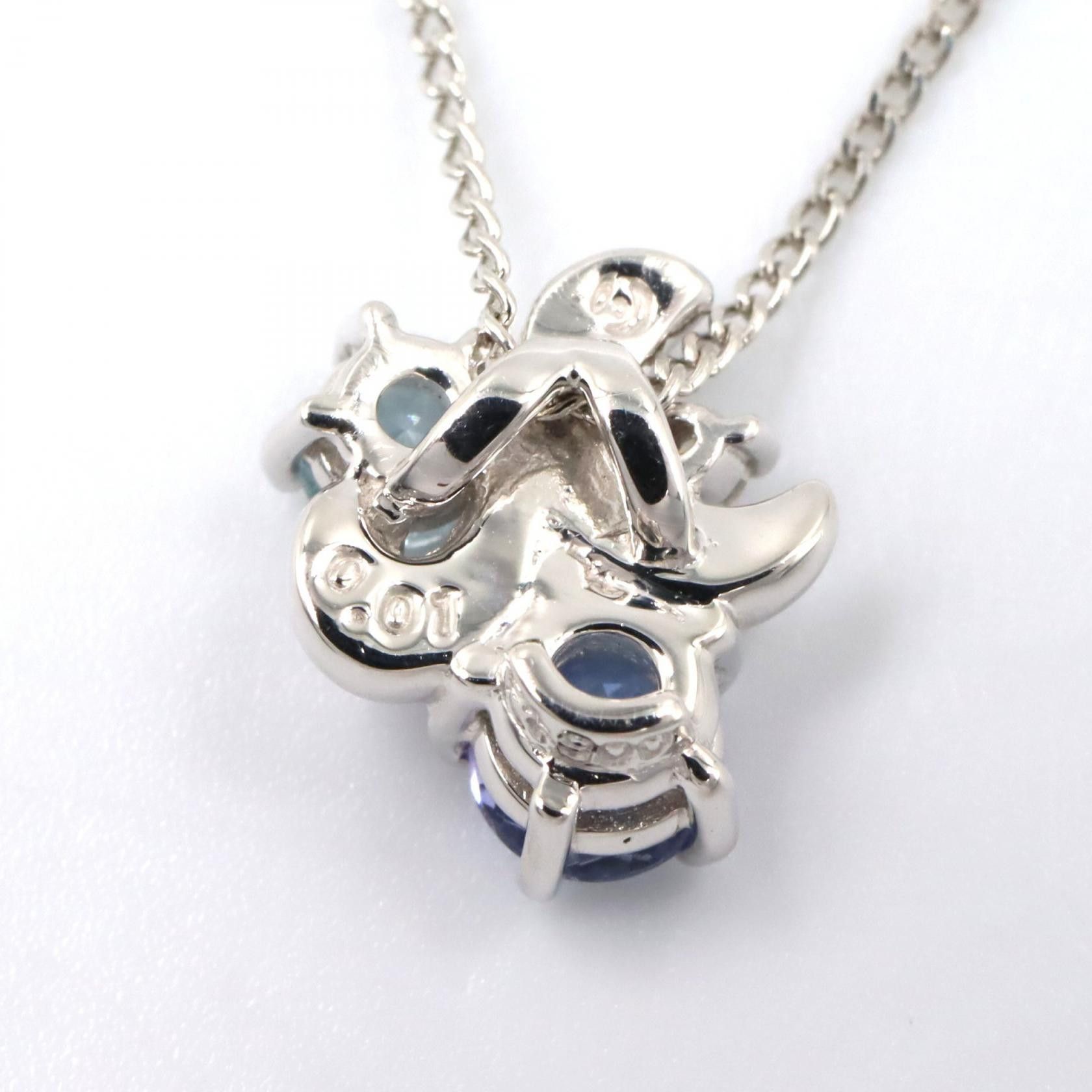 Other Tasaki TASAKI Sapphire Diamond Aquamarine Platinum Necklace Precious Metal Necklace DUTY FREE for USA Size ONE SIZE - 4 Thumbnail