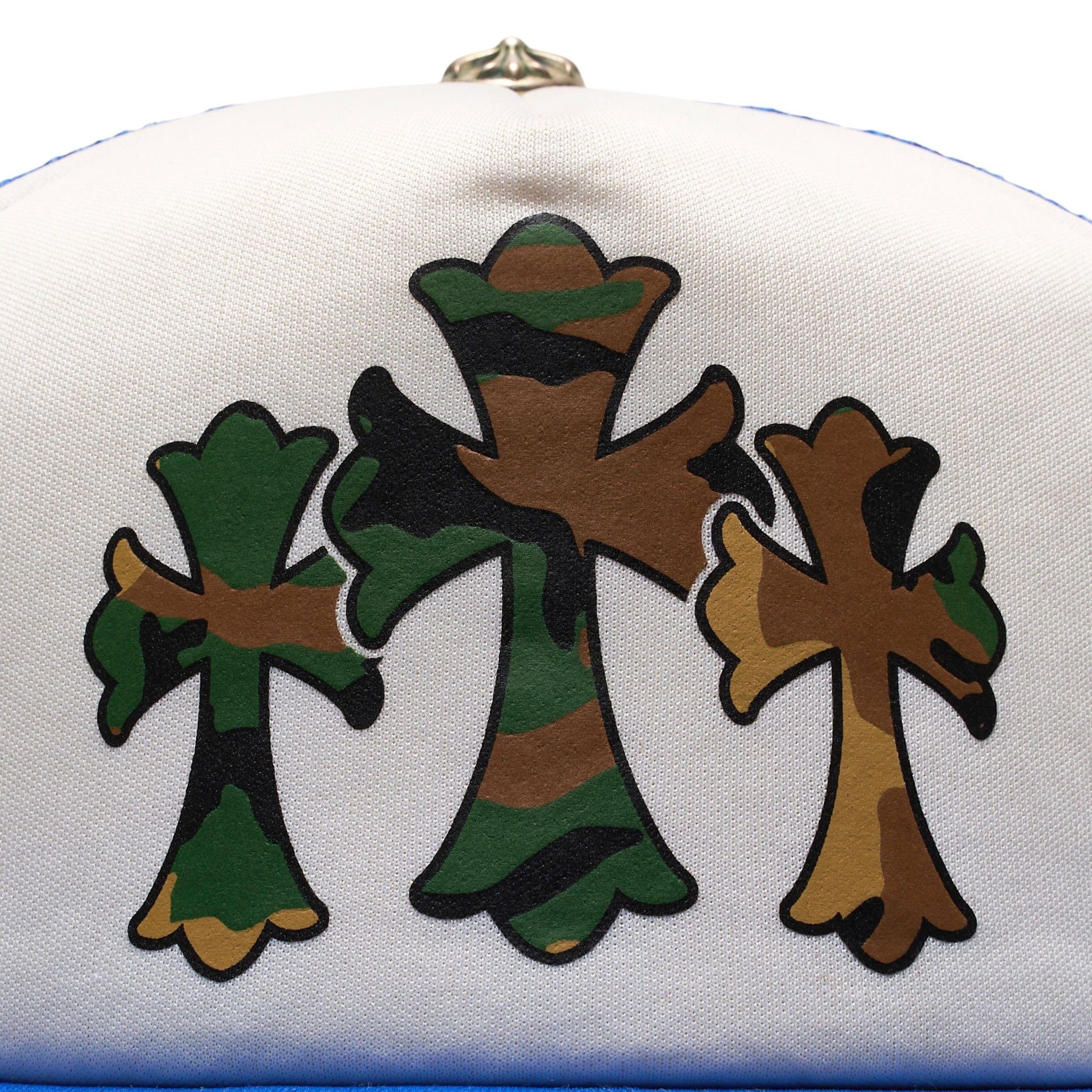 Chrome Hearts Camo Cemetery Cross Trucker Blue Size ONE SIZE - 9 Thumbnail