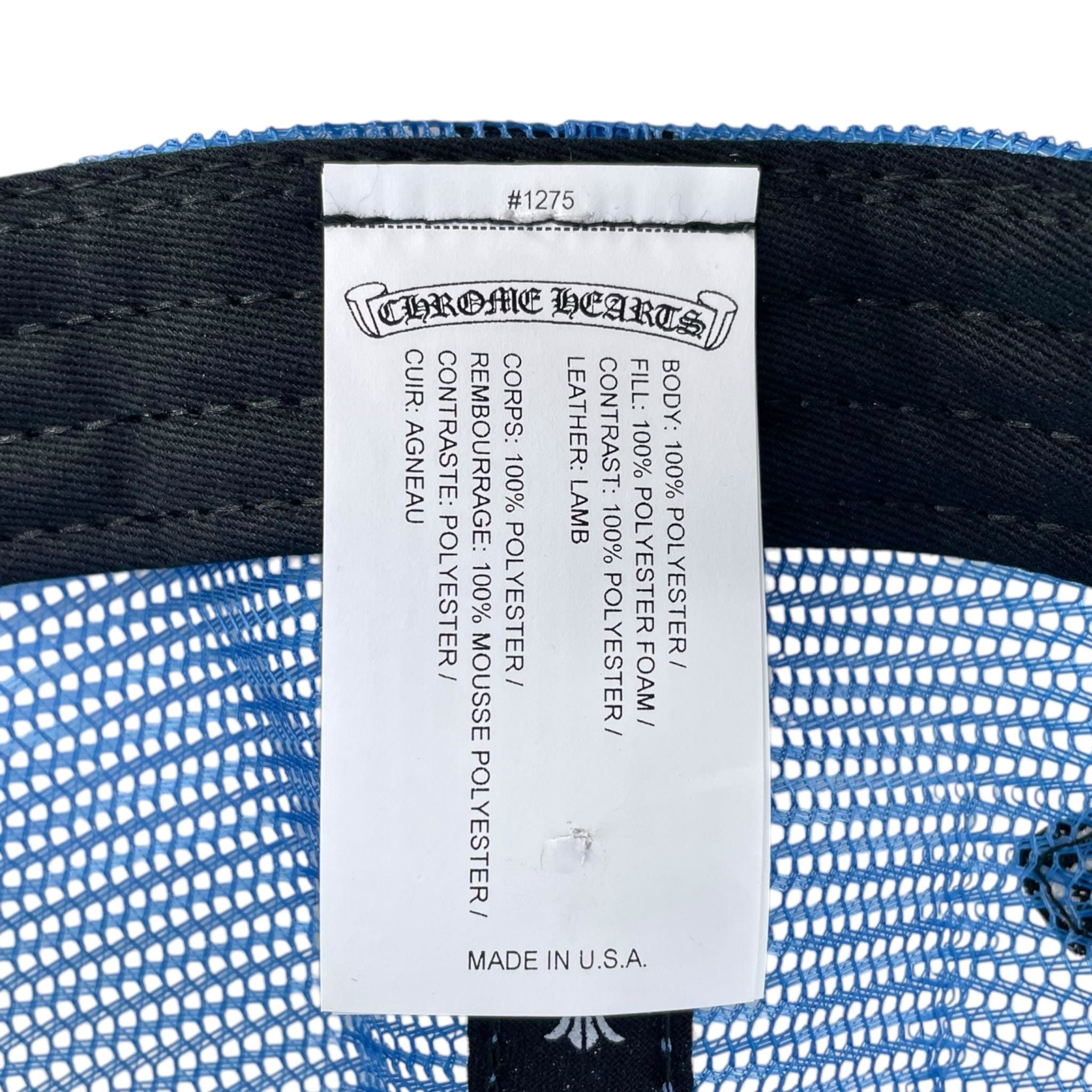 Chrome Hearts Cemetery Trucker Hat White Blue Size ONE SIZE - 9 Thumbnail