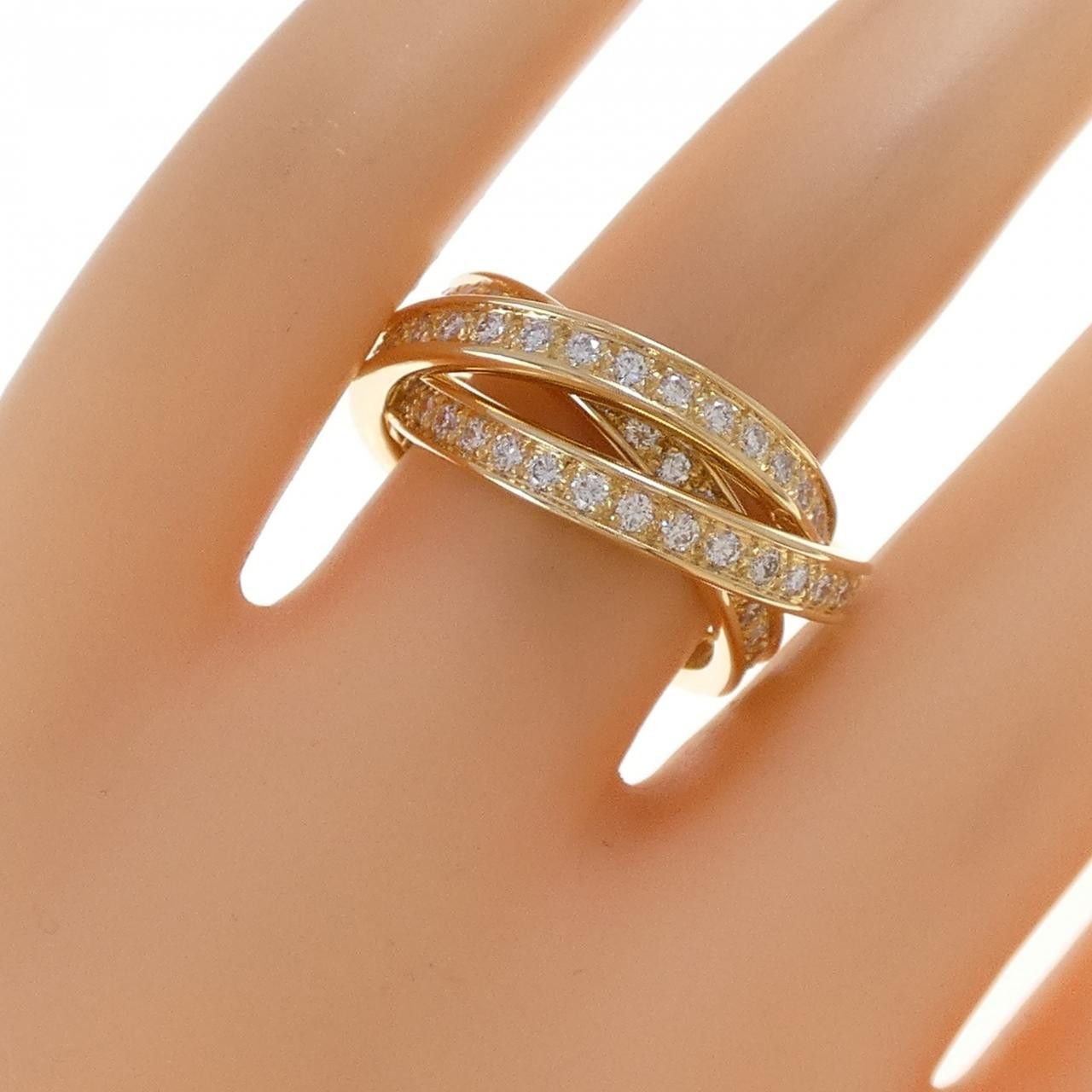 Cartier Cartier Cartier Three Bangles Au750 Diamond Ring Size 15 Precious Metal Ring CR47148000 DUTY FREE for USA Size ONE SIZE - 5 Thumbnail