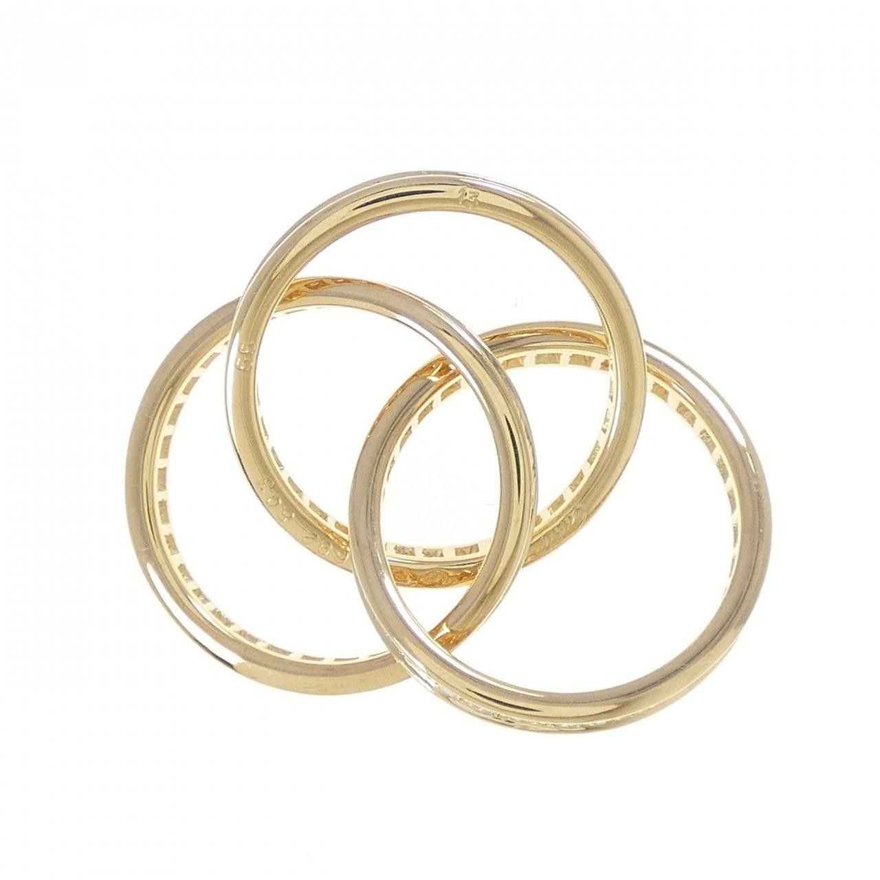 Cartier Cartier Cartier Three Bangles Au750 Diamond Ring Size 15 Precious Metal Ring CR47148000 DUTY FREE for USA Size ONE SIZE - 3 Thumbnail