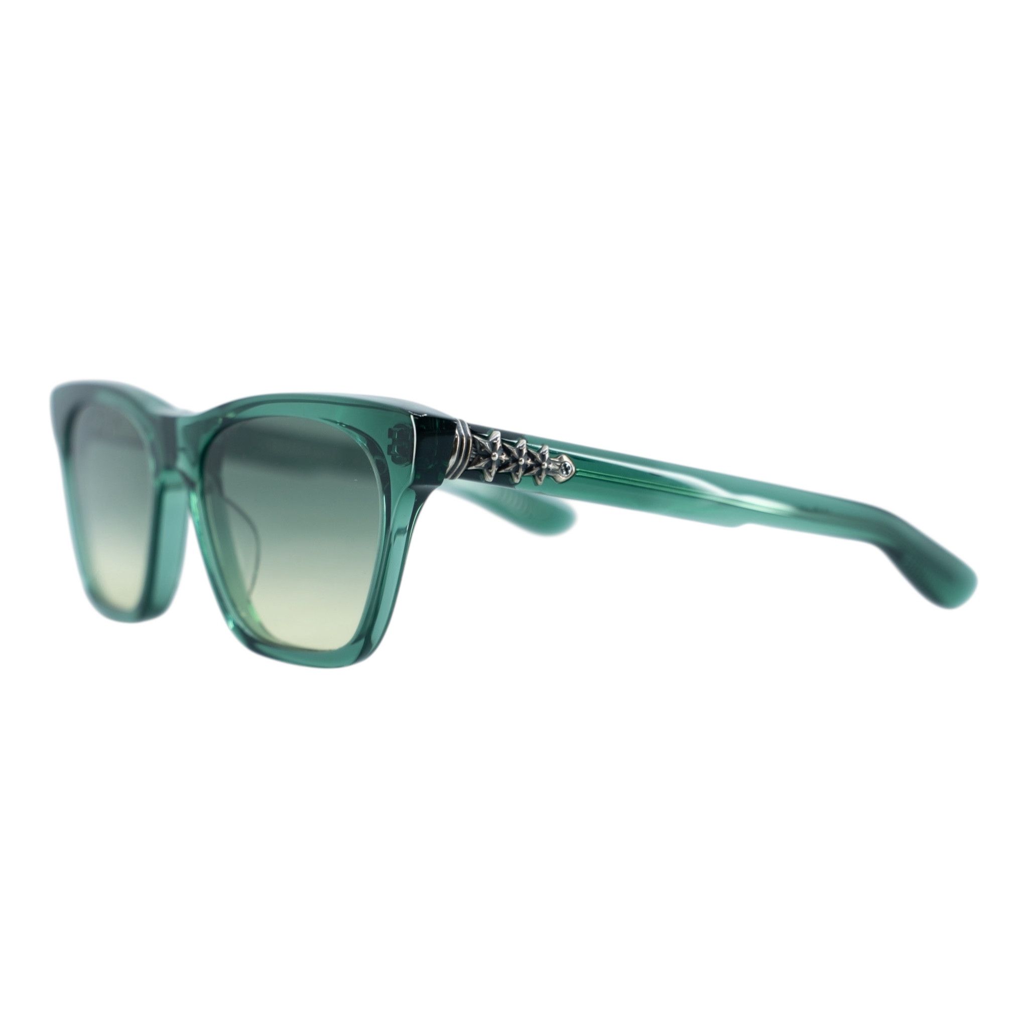 Chrome Hearts Clitterati Sunglasses Transparent Emerald Silver Size ONE SIZE - 5 Thumbnail