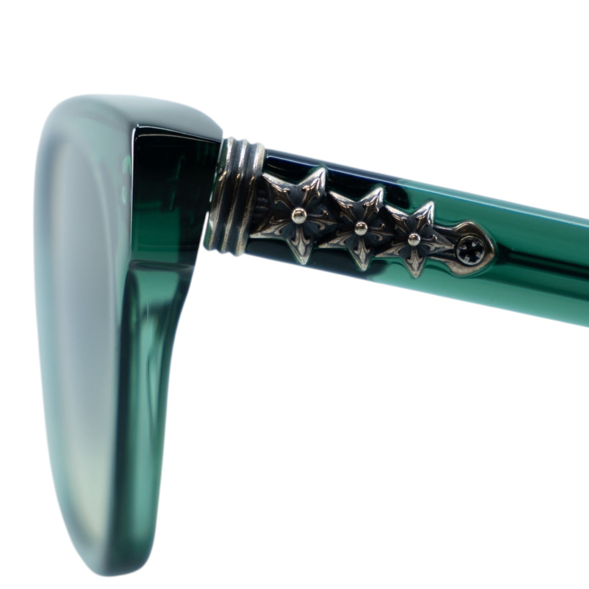 Chrome Hearts Clitterati Sunglasses Transparent Emerald Silver Size ONE SIZE - 7 Thumbnail