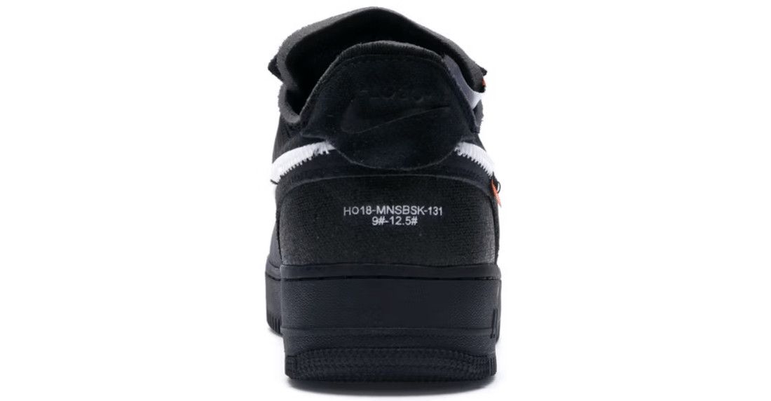 Nike Air Force 1 Low Off-White Black White Size US 5 / EU 37 - 4 Thumbnail