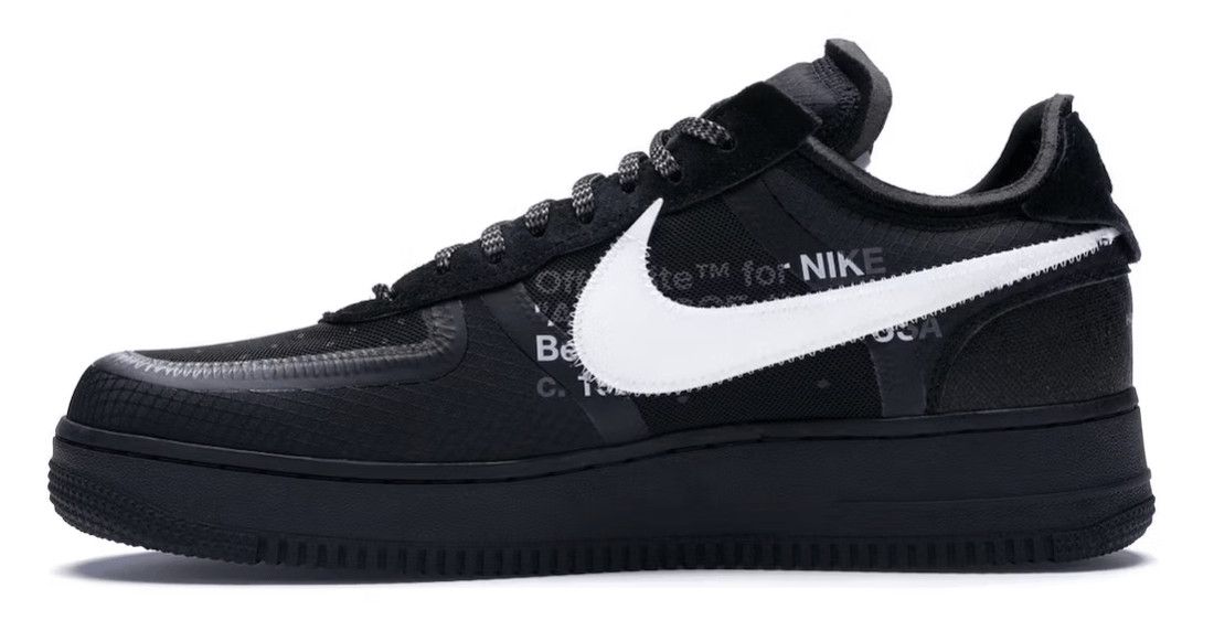 Nike Air Force 1 Low Off-White Black White Size US 5 / EU 37 - 2 Thumbnail