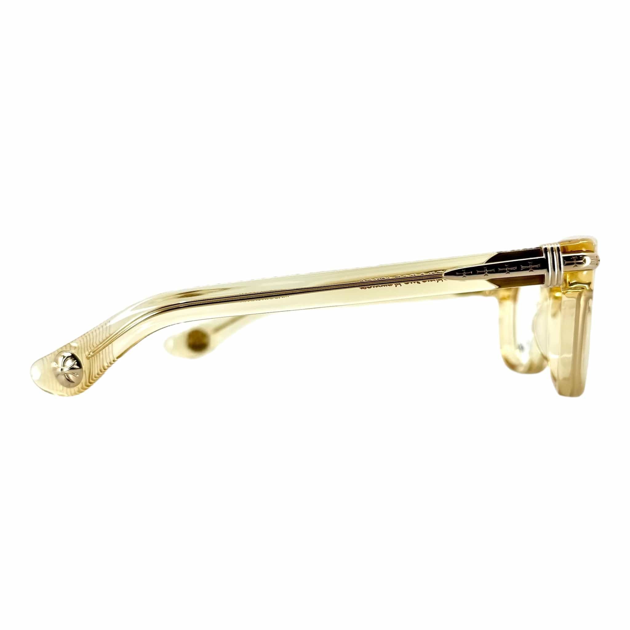 Chrome Hearts Drippin Glasses Transparent Beige Gold Size ONE SIZE - 2 Thumbnail