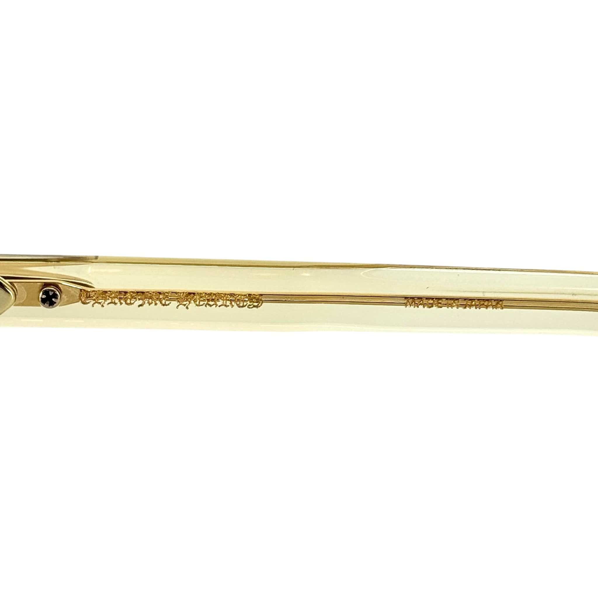 Chrome Hearts Drippin Glasses Transparent Beige Gold Size ONE SIZE - 11 Thumbnail