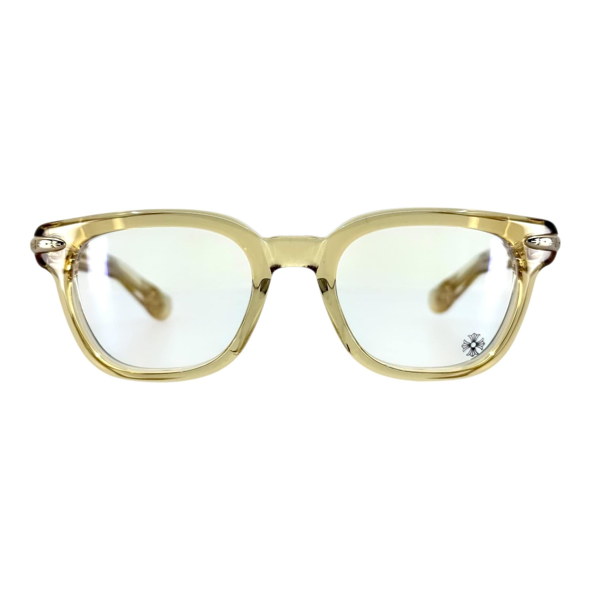 Chrome Hearts Drippin Glasses Transparent Beige Gold Size ONE SIZE - 3 Thumbnail