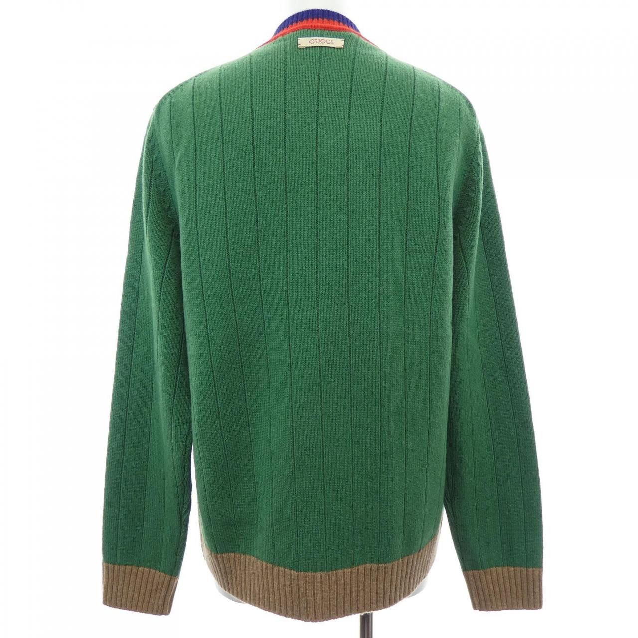 Gucci Gucci Gucci Wool Cardigan Textile Tops 716349XKCQD DUTY FREE for USA Size ONE SIZE - 2 Thumbnail