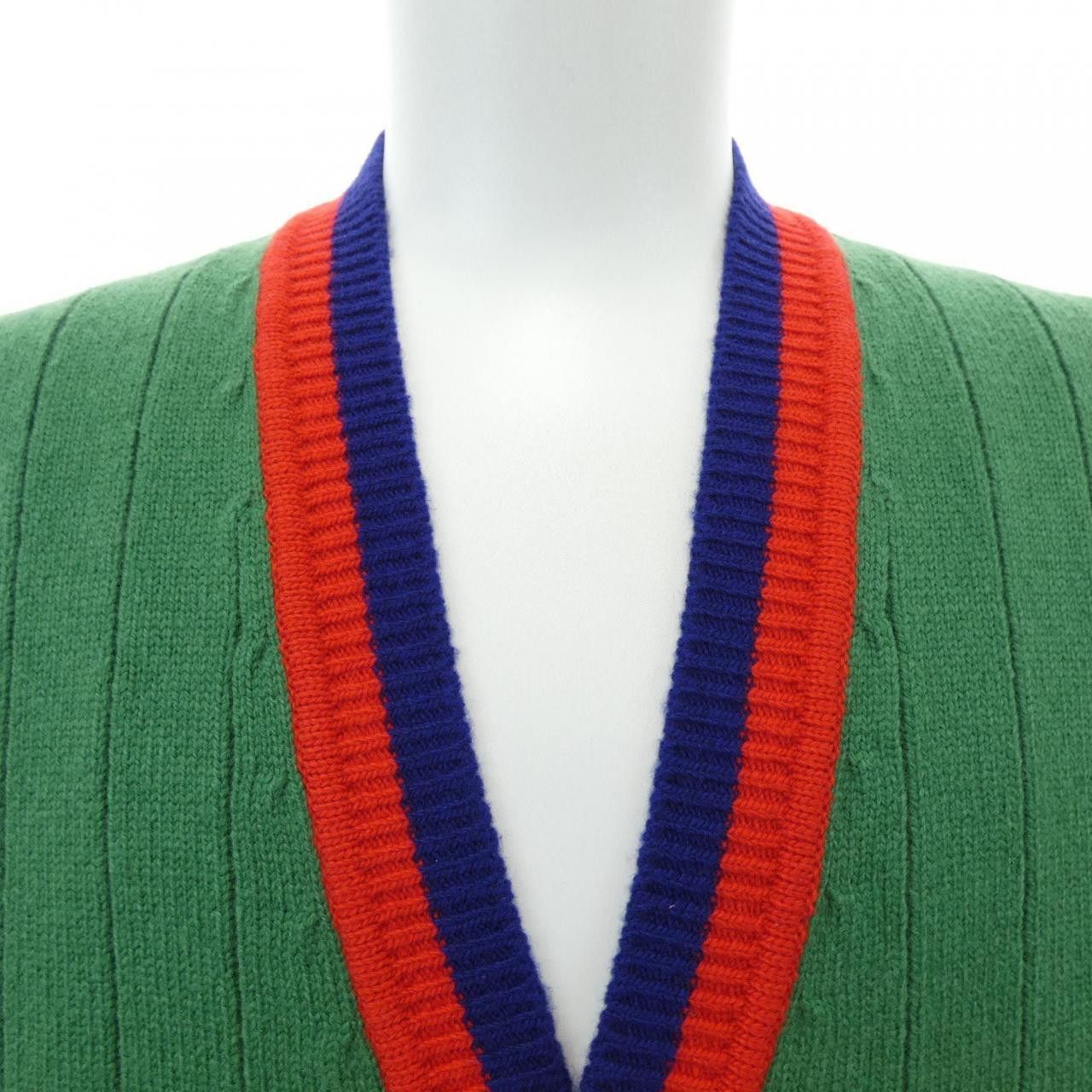 Gucci Gucci Gucci Wool Cardigan Textile Tops 716349XKCQD DUTY FREE for USA Size ONE SIZE - 5 Thumbnail