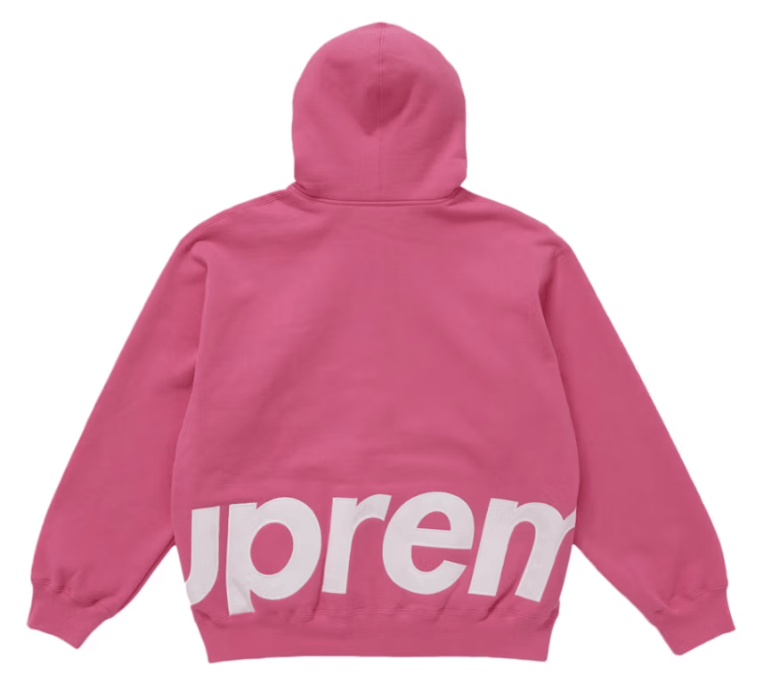 Supreme Big Logo Zip Up Hooded Sweatshirt Magenta Size US M / EU 48-50 / 2 - 2 Thumbnail