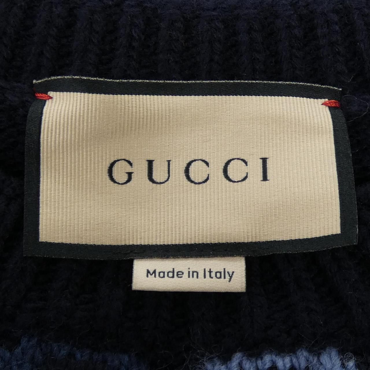 Gucci Gucci Gucci GG Intarsia Wool Sweater Textile Tops 770509XKDSJ DUTY FREE for USA Size ONE SIZE - 4 Thumbnail