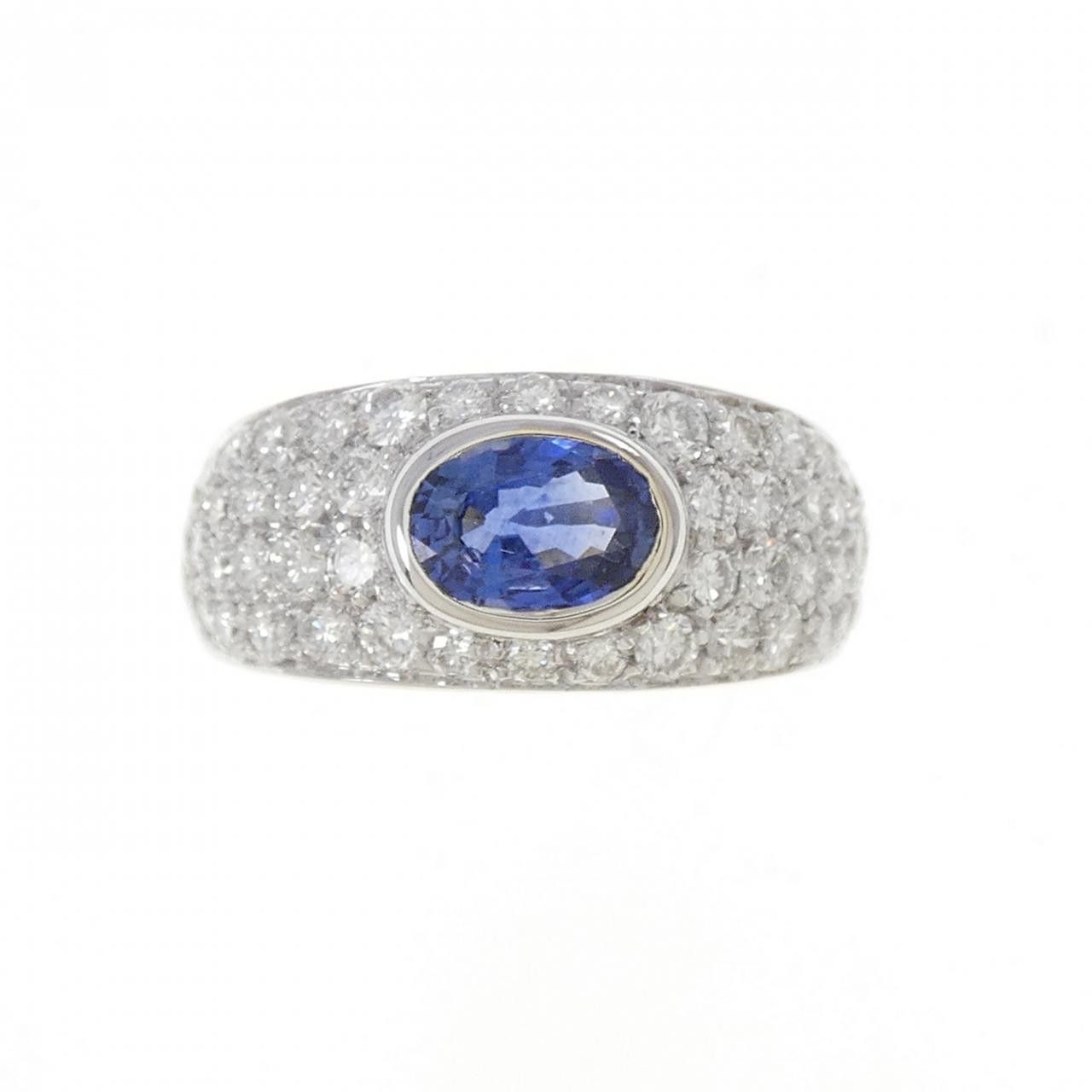 Bvlgari Bvlgari Bvlgari 750 White Gold Sapphire Diamond Ring Size 12 Precious Metal Ring DUTY FREE for USA Size ONE SIZE - 2 Thumbnail