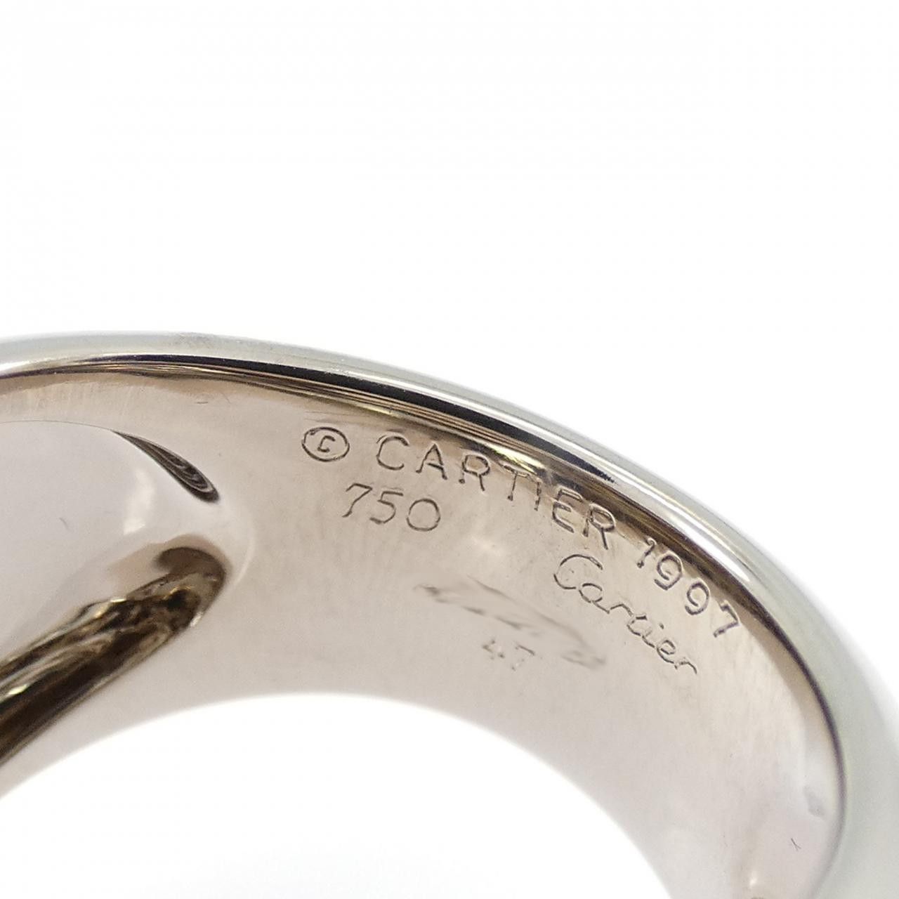 Cartier Cartier Cartier Nouvelle Vague 750 White Gold Ring Size 47 Precious Metal Ring DUTY FREE for USA Size ONE SIZE - 4 Thumbnail