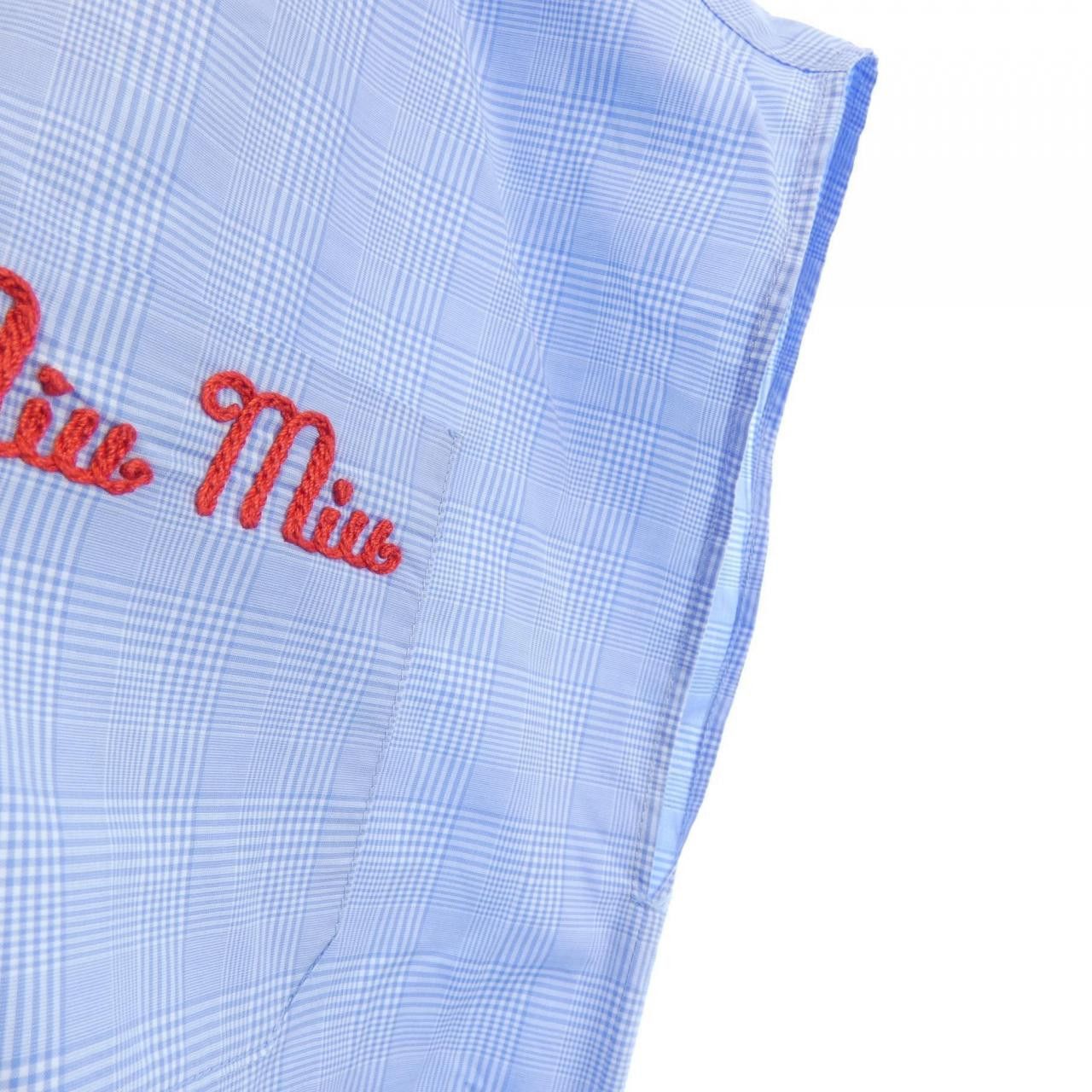 Miu Miu Miu Miu Miu Miu Short Sleeve Shirt Textile Tops MK1531 1YJD DUTY FREE for USA Size ONE SIZE - 6 Thumbnail