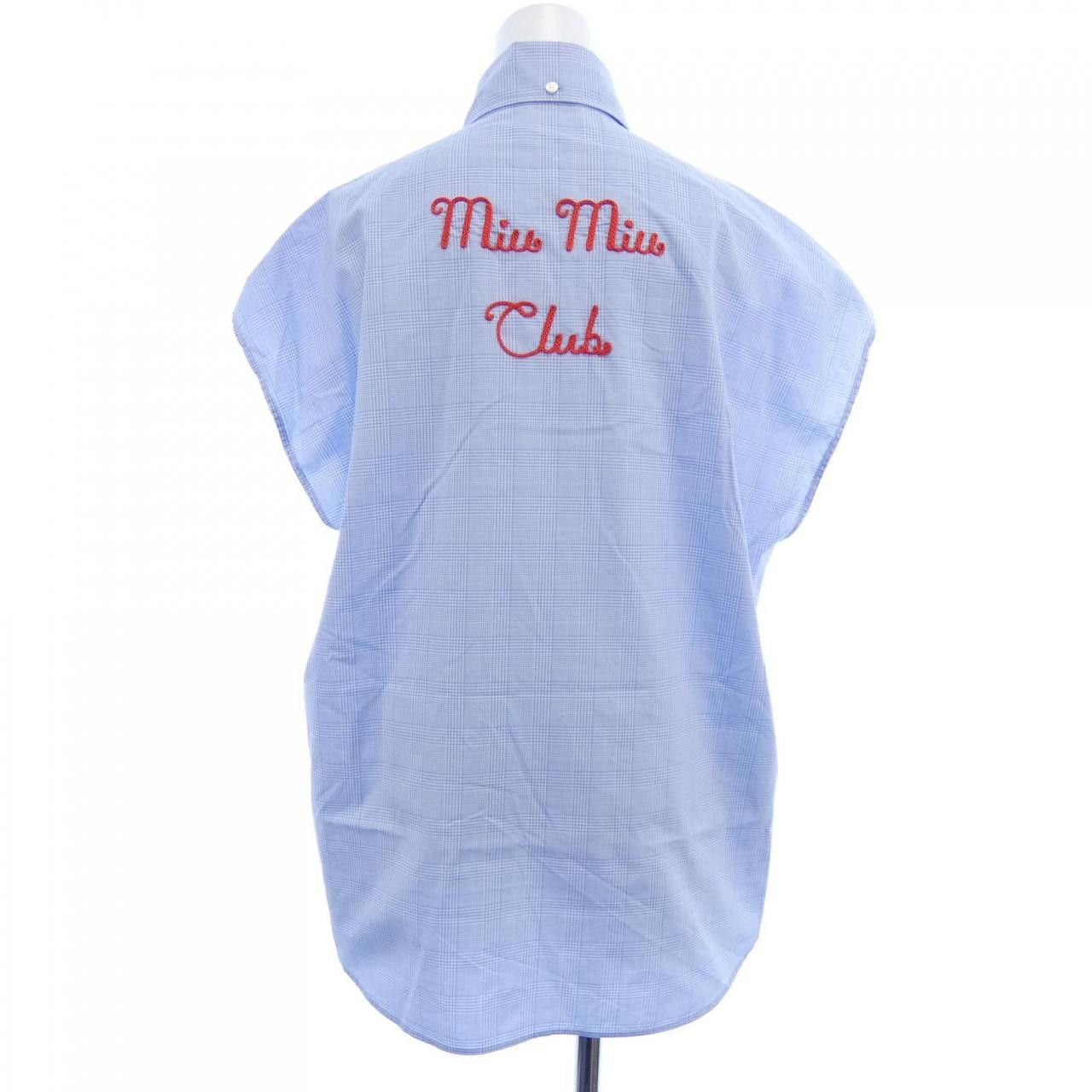 Miu Miu Miu Miu Miu Miu Short Sleeve Shirt Textile Tops MK1531 1YJD DUTY FREE for USA Size ONE SIZE - 2 Thumbnail