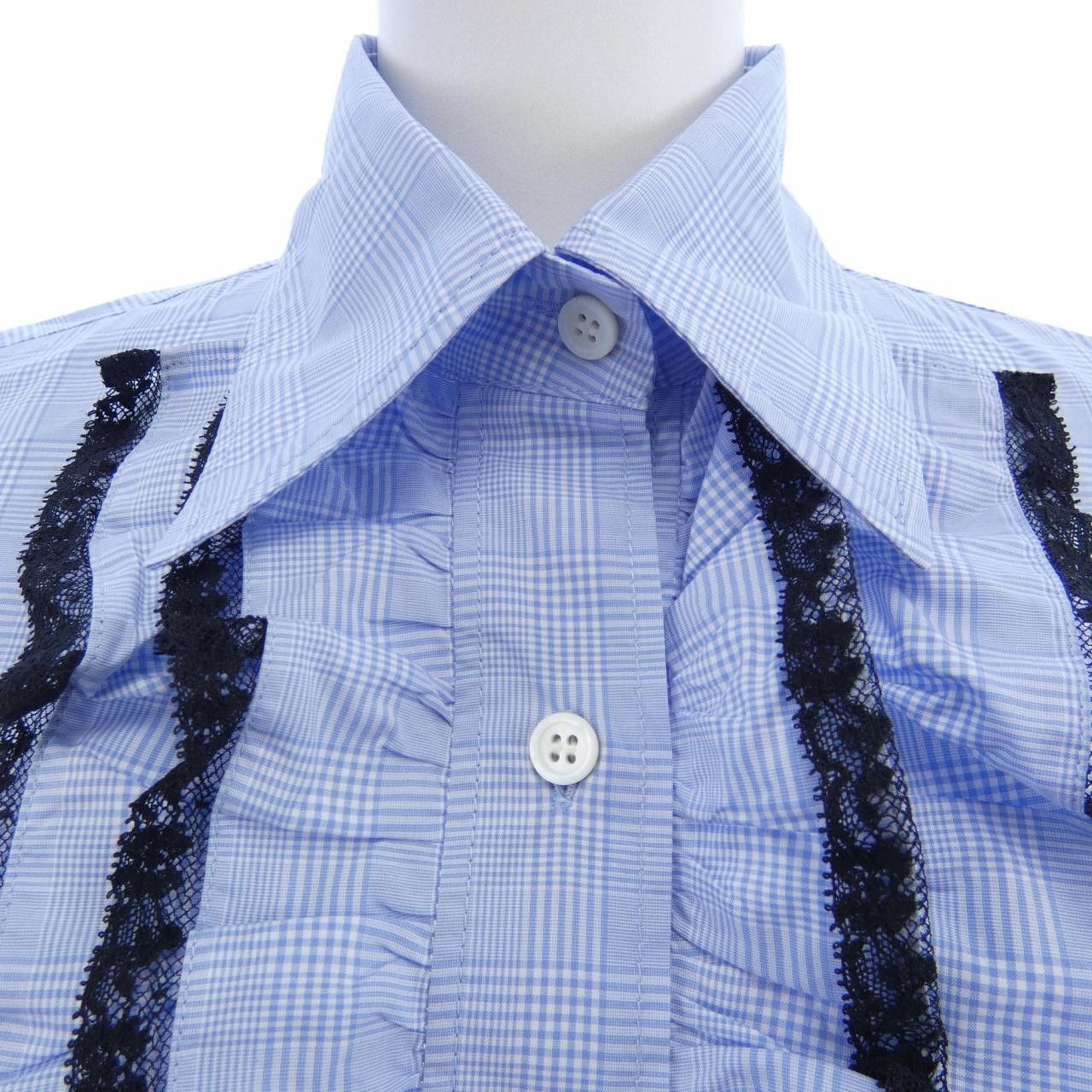 Miu Miu Miu Miu Miu Miu Short Sleeve Shirt Textile Tops MK1531 1YJD DUTY FREE for USA Size ONE SIZE - 5 Thumbnail