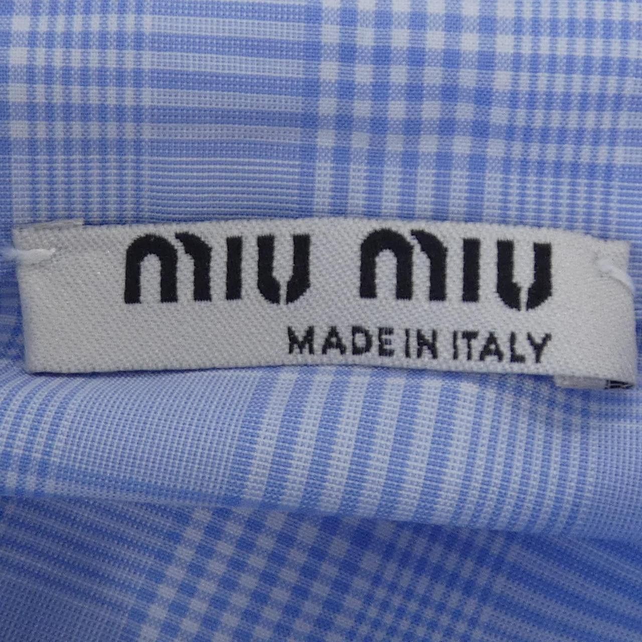 Miu Miu Miu Miu Miu Miu Short Sleeve Shirt Textile Tops MK1531 1YJD DUTY FREE for USA Size ONE SIZE - 4 Thumbnail