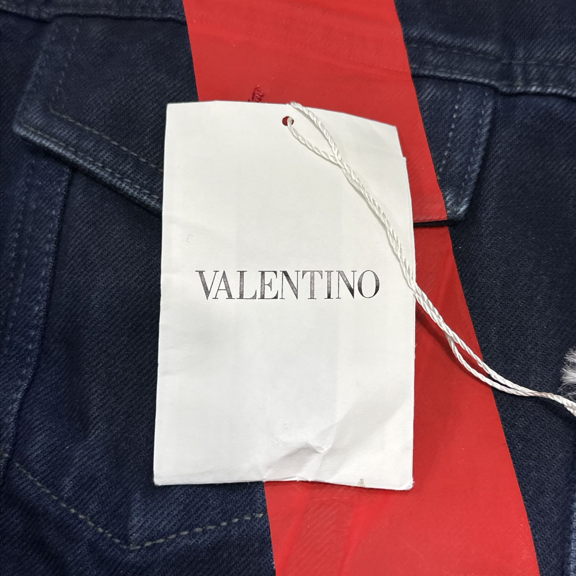 Valentino Valentino Large V Logo Denim Jacket Size S Size US S / EU 44-46 / 1 - 3 Thumbnail