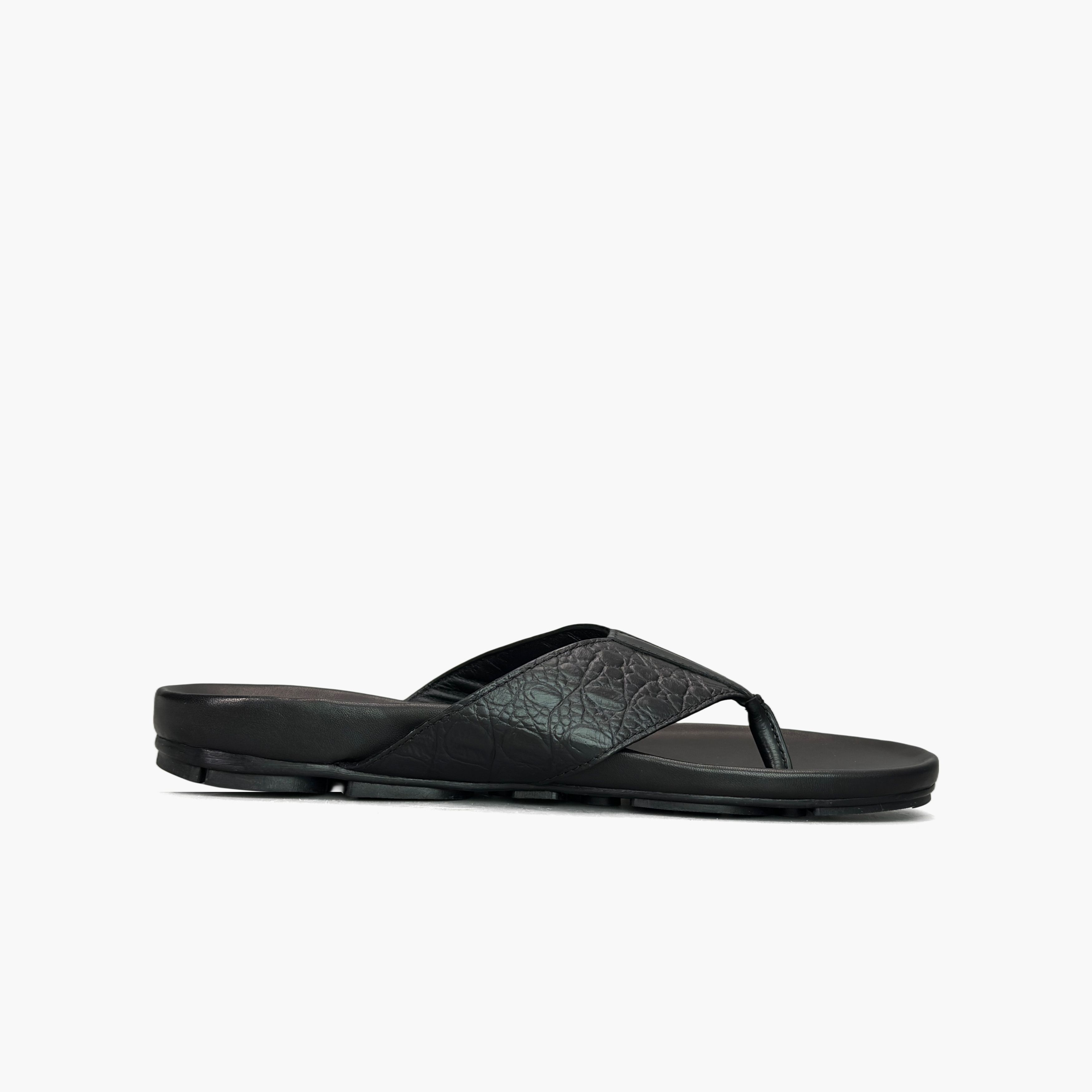 Prada Prada Crocodile Embossed Leather Sandals US 7 Size US 7 / EU 40 - 2 Thumbnail