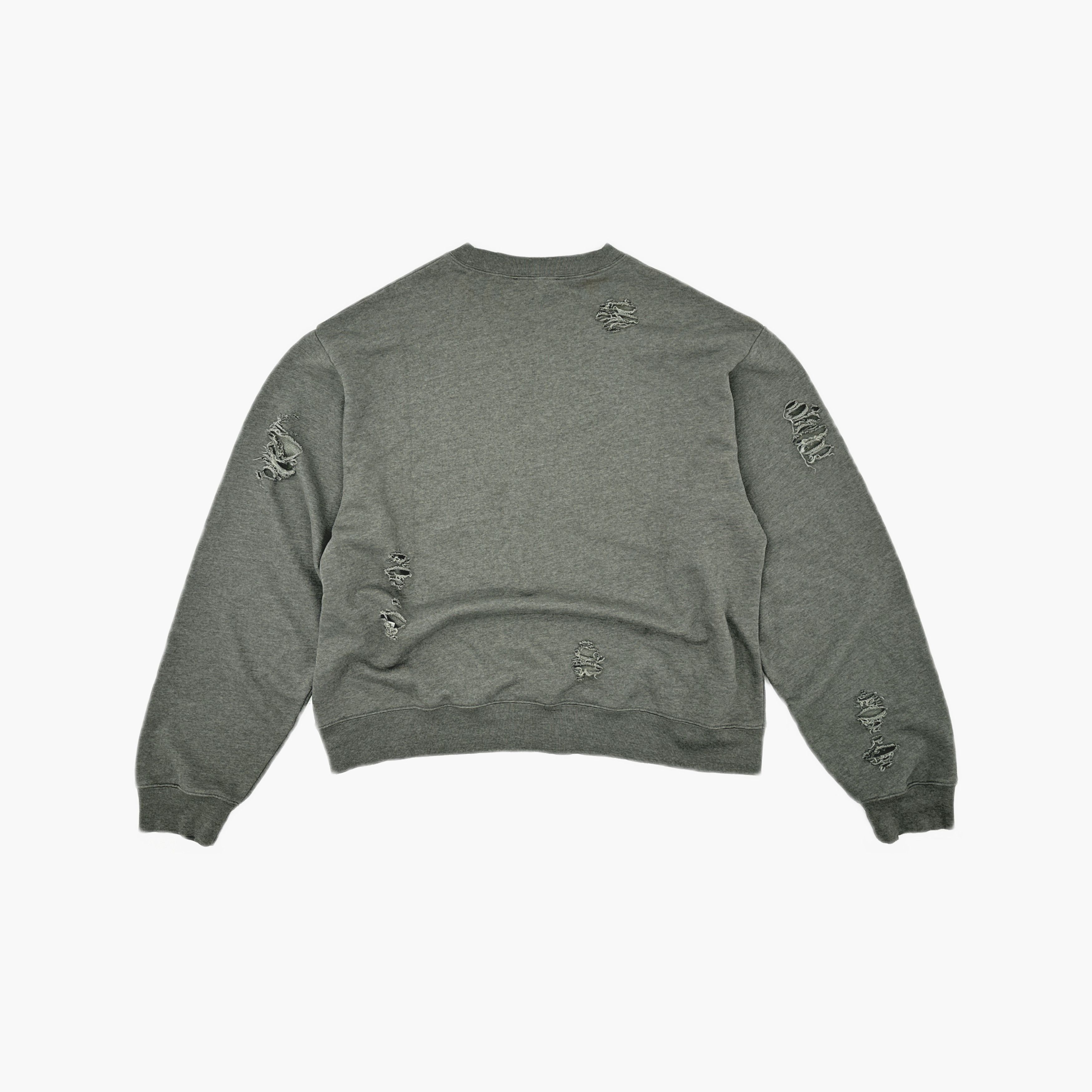Acne Studios Acne Studios Distressed Graphic Sweatshirt Size M Size M / US 6-8 / IT 42-44 - 2 Thumbnail