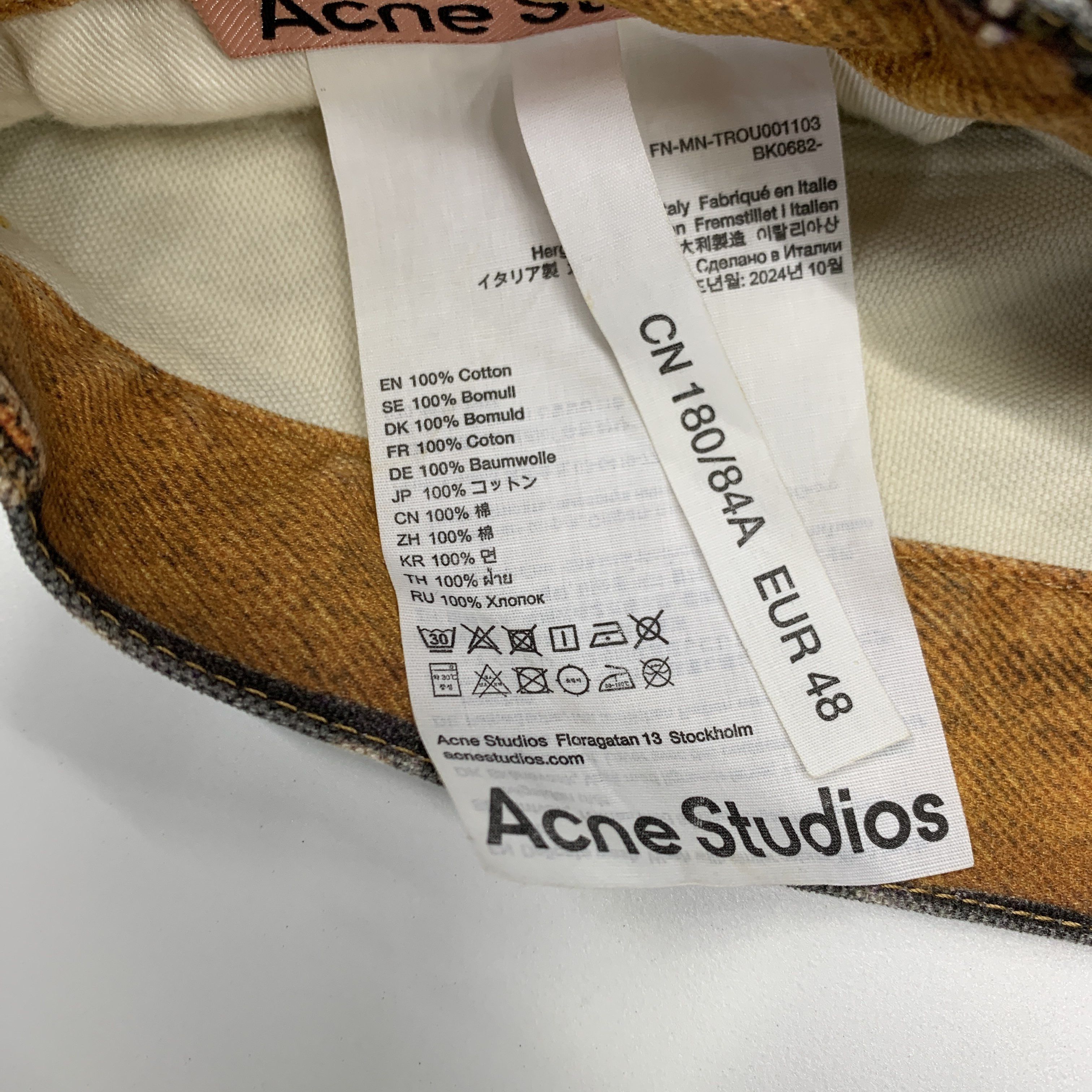 Acne Studios Acne Studios Belt Print Denim Jeans Size 32 Size US 32 / EU 48 - 2 Thumbnail