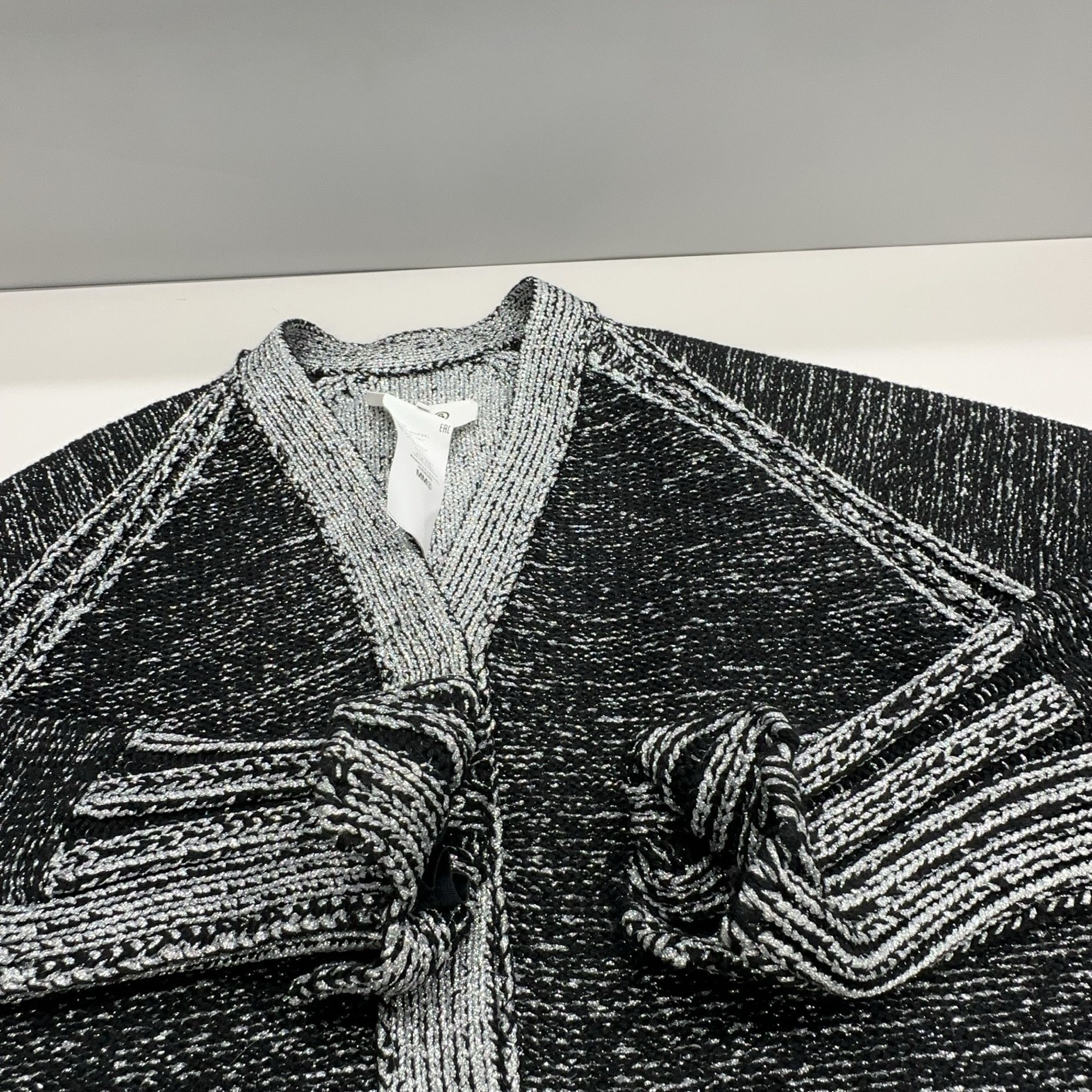 MM6 MM6 Maison Margiela Metallic Knit Cardigan XS Size XS / US 0-2 / IT 36-38 - 7 Thumbnail