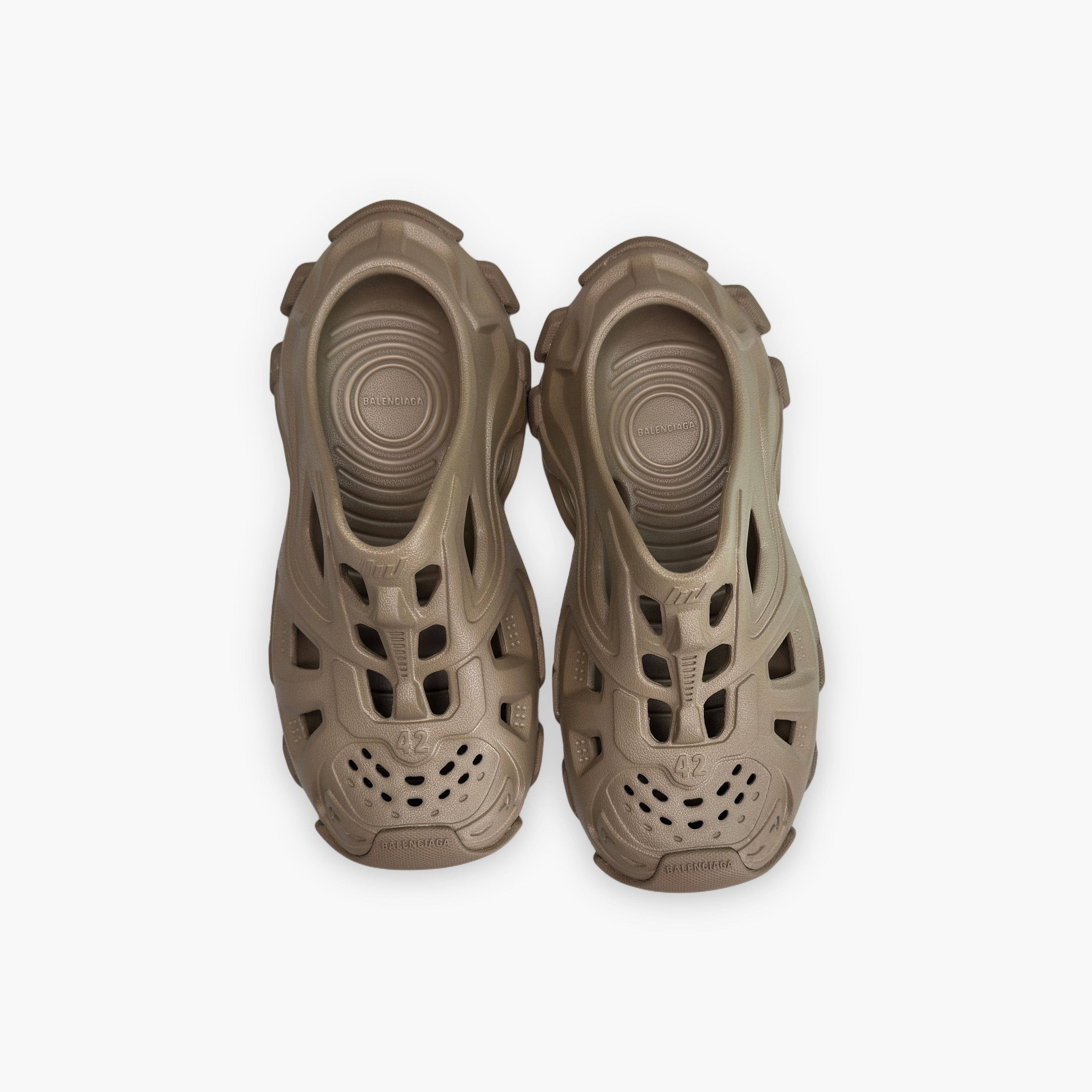 Balenciaga Balenciaga Molded Clog Sandals Brown Size 9 Size US 9 / EU 42 - 9 Thumbnail