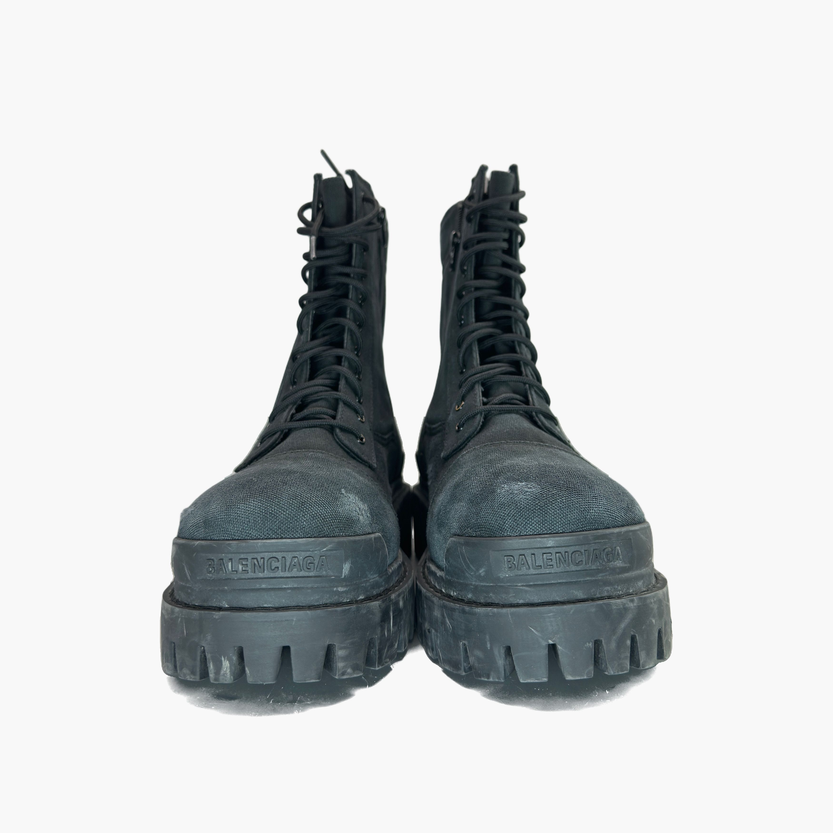 Balenciaga Balenciaga Distressed Canvas Strike Boots Size 44 Size US 11 / EU 44 - 5 Thumbnail
