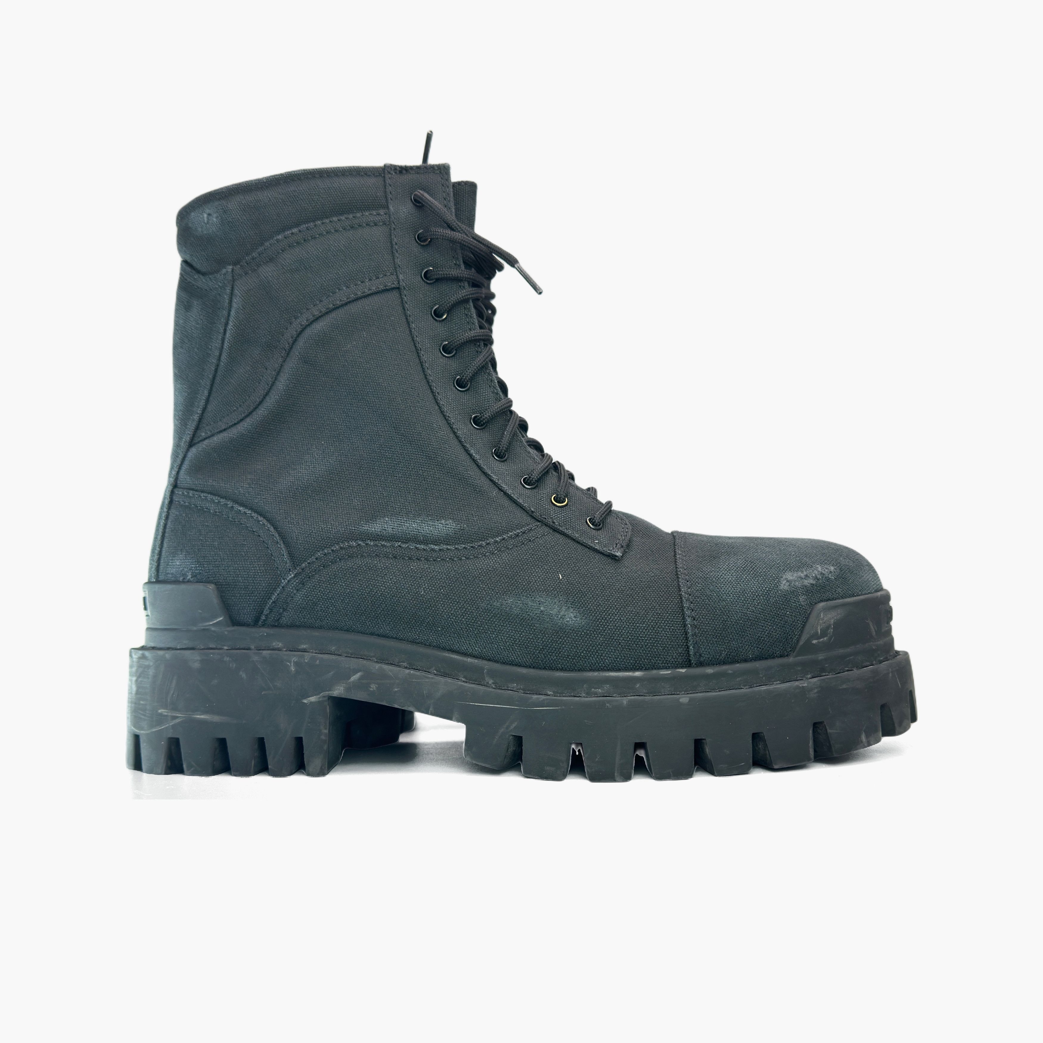 Balenciaga Balenciaga Distressed Canvas Strike Boots Size 44 Size US 11 / EU 44 - 4 Thumbnail