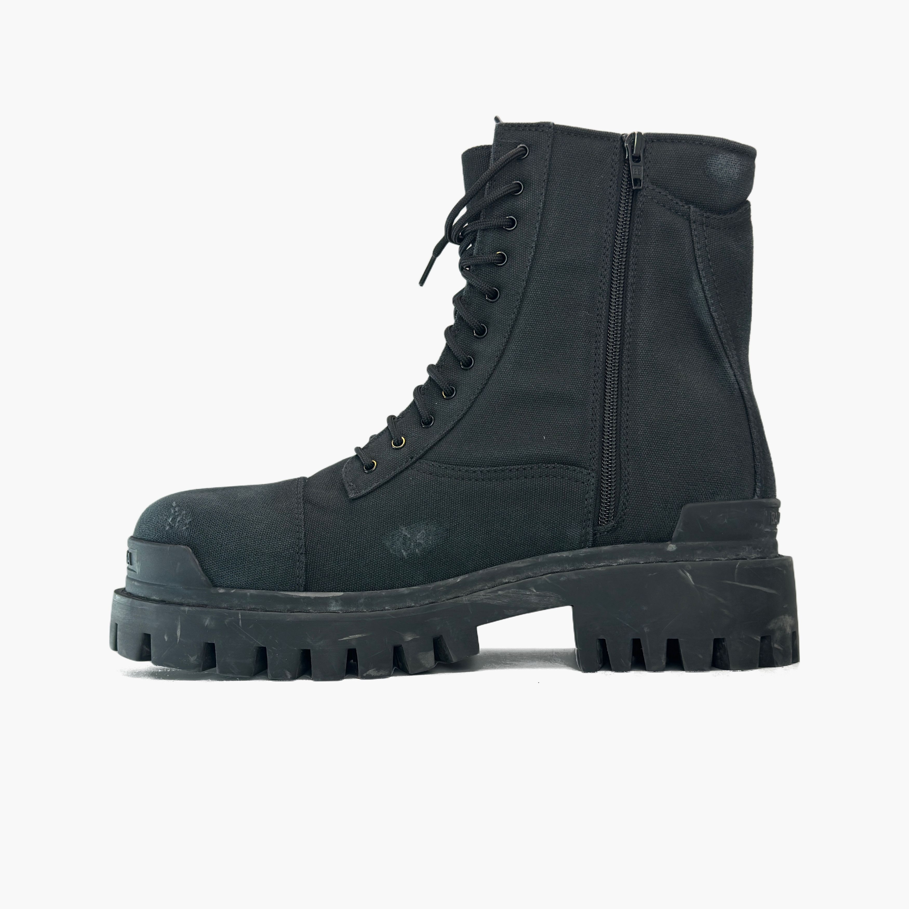 Balenciaga Balenciaga Distressed Canvas Strike Boots Size 44 Size US 11 / EU 44 - 3 Thumbnail