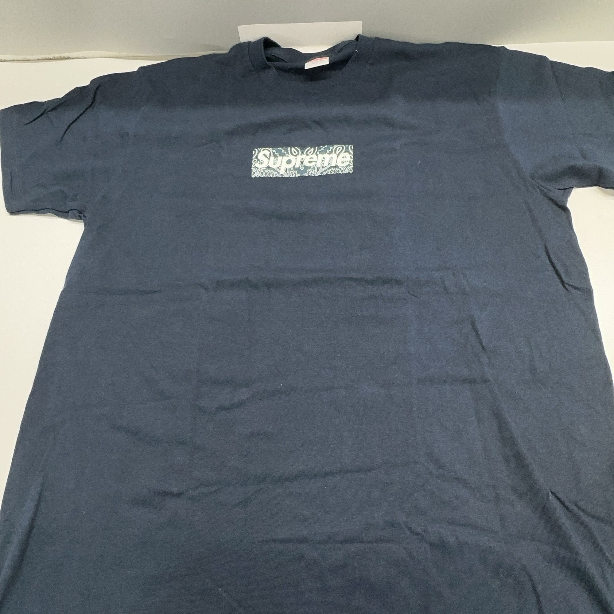 Supreme Supreme Bandana Box Logo T-Shirt Navy Size L Size US L / EU 52-54 / 3 - 5 Thumbnail