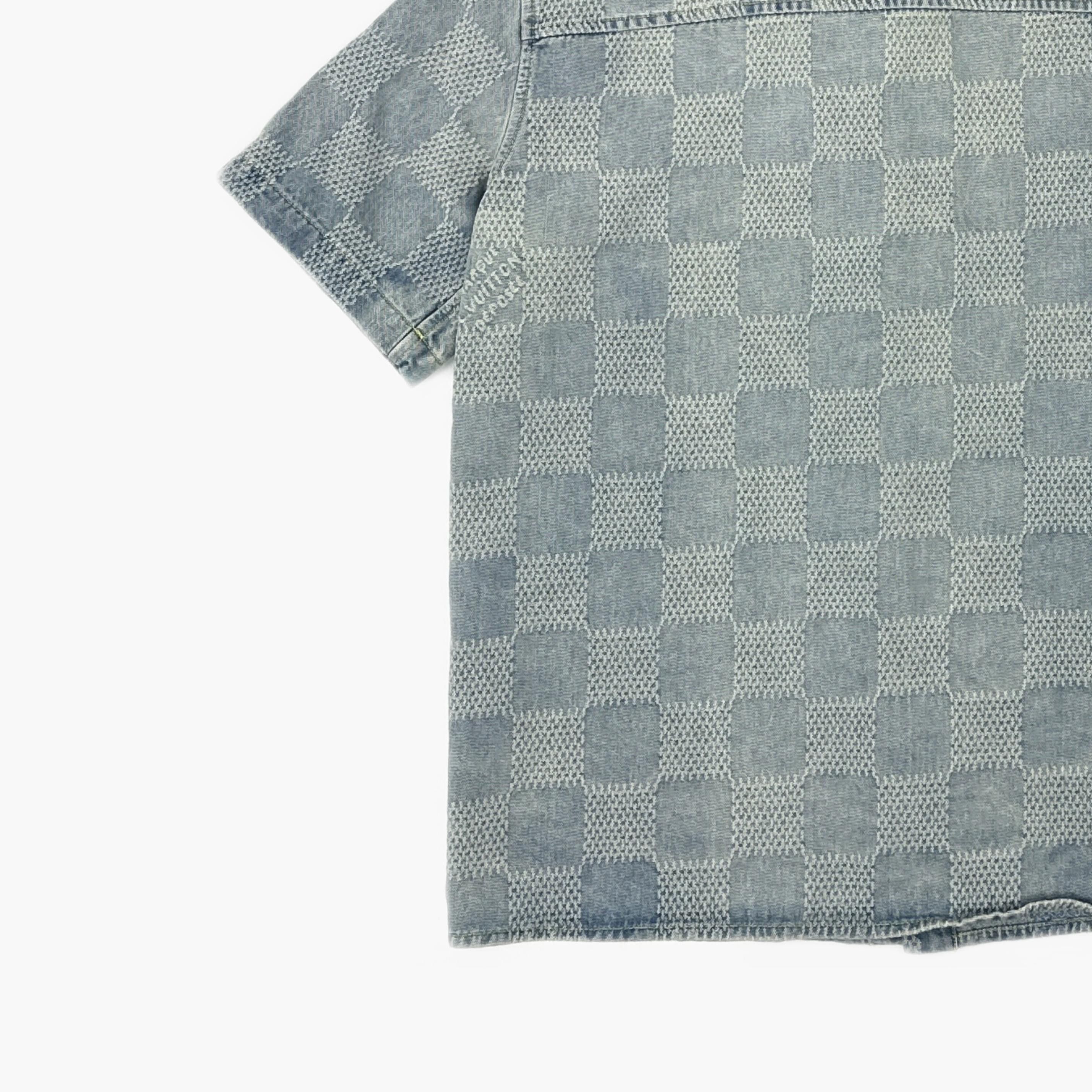 Louis Vuitton Louis Vuitton Checkered Denim Short Sleeve Shirt Size S Size US S / EU 44-46 / 1 - 4 Thumbnail