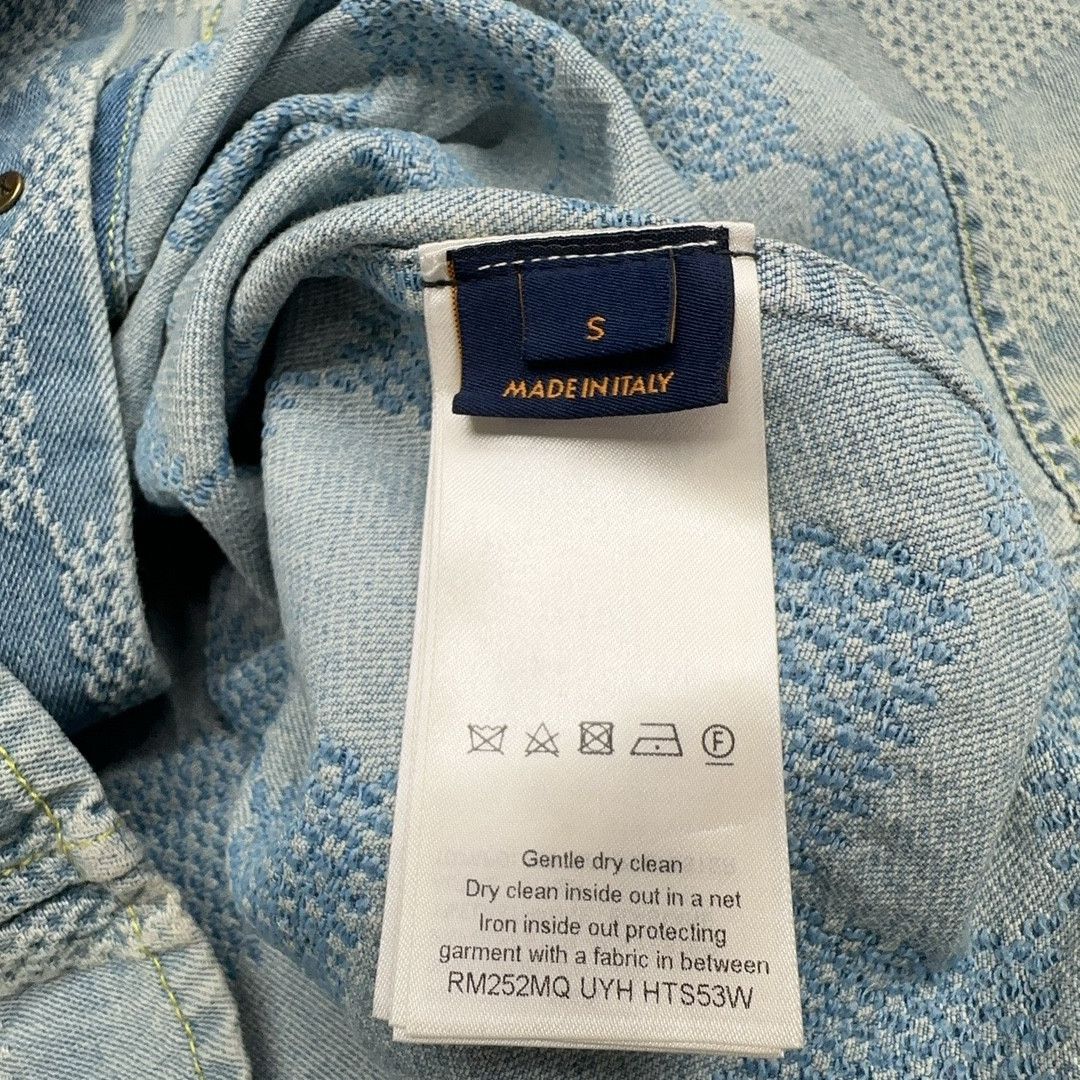 Louis Vuitton Louis Vuitton Checkered Denim Short Sleeve Shirt Size S Size US S / EU 44-46 / 1 - 7 Thumbnail