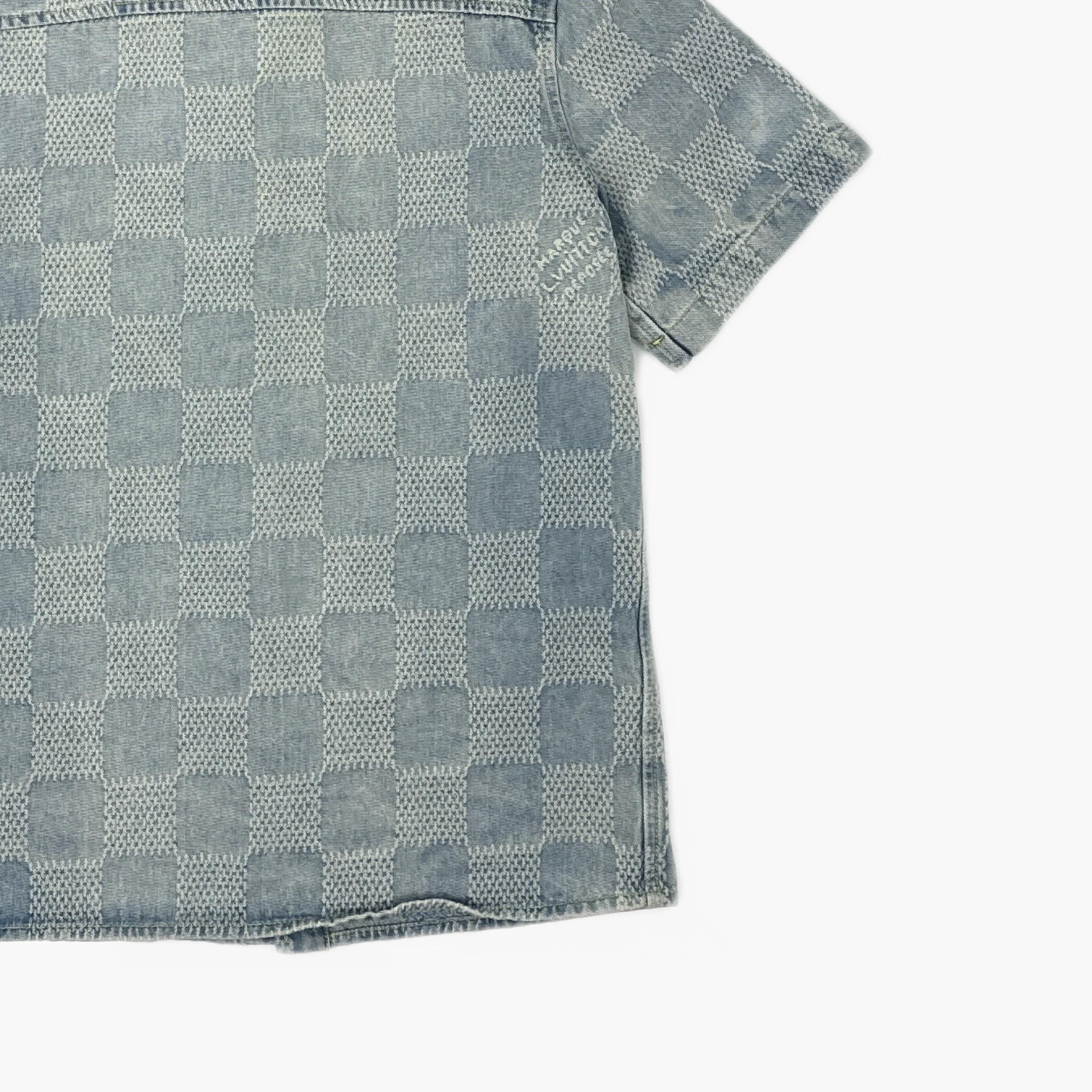 Louis Vuitton Louis Vuitton Checkered Denim Short Sleeve Shirt Size S Size US S / EU 44-46 / 1 - 5 Thumbnail