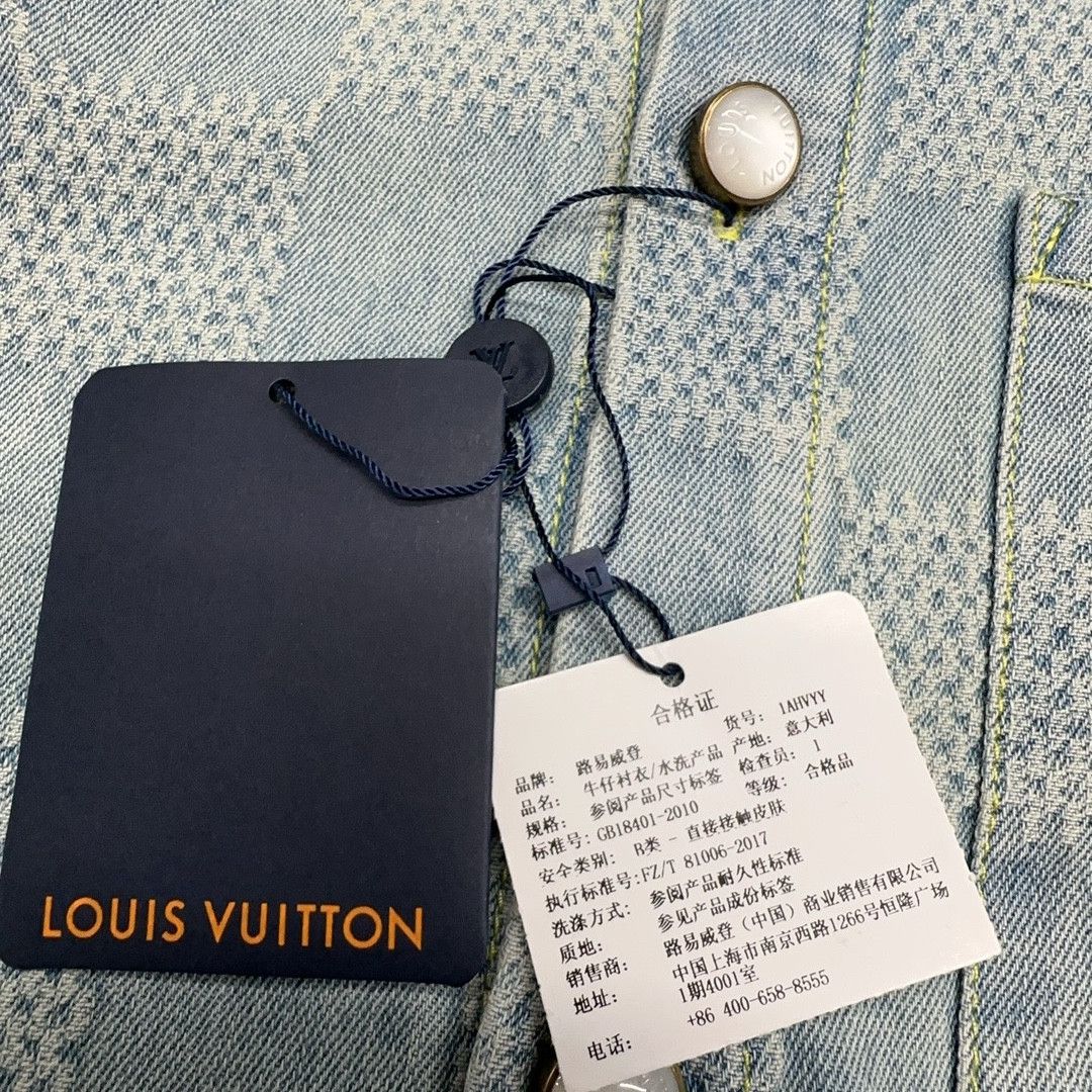 Louis Vuitton Louis Vuitton Checkered Denim Short Sleeve Shirt Size S Size US S / EU 44-46 / 1 - 6 Thumbnail