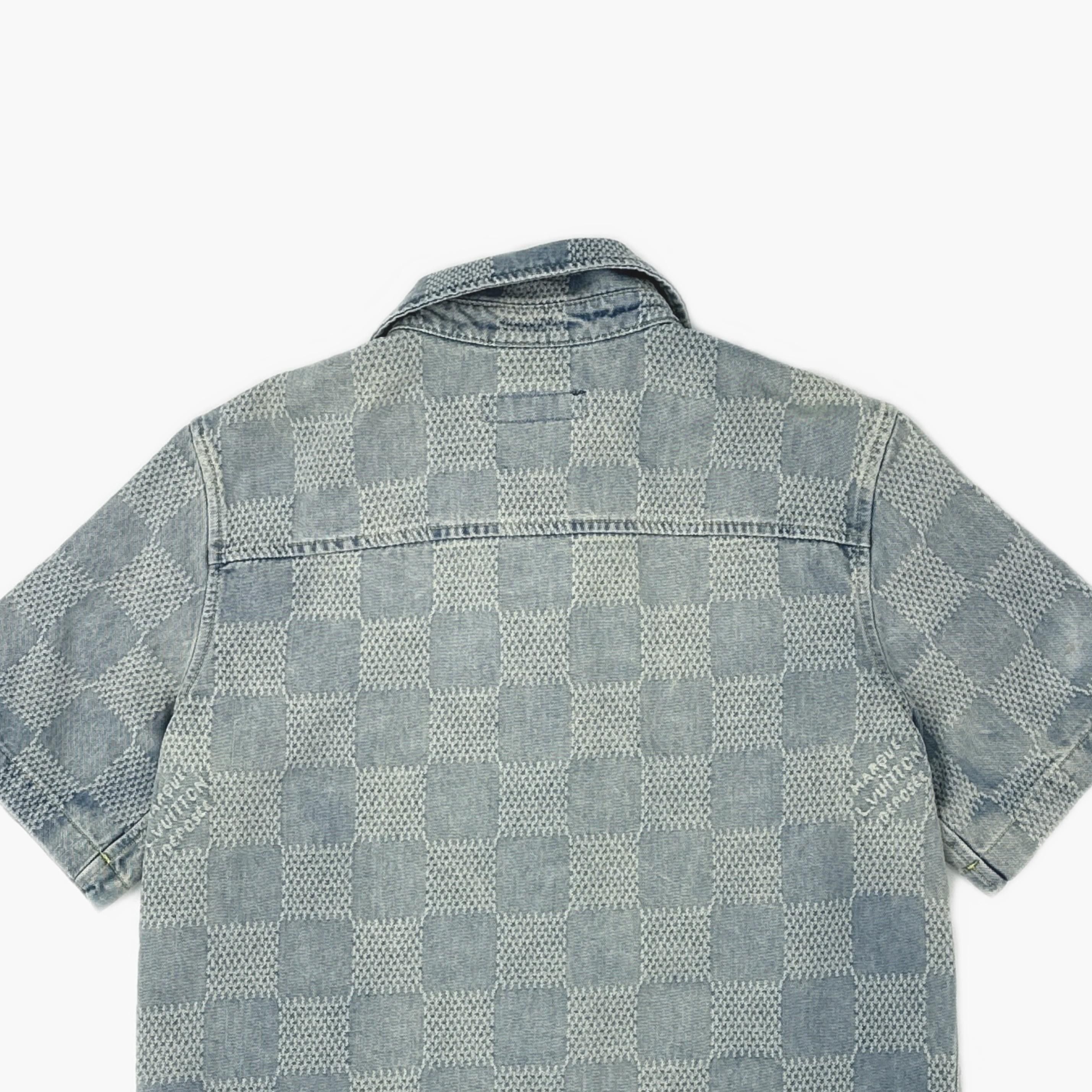 Louis Vuitton Louis Vuitton Checkered Denim Short Sleeve Shirt Size S Size US S / EU 44-46 / 1 - 3 Thumbnail