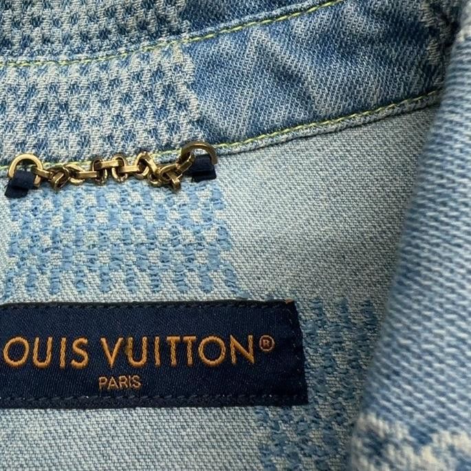 Louis Vuitton Louis Vuitton Checkered Denim Short Sleeve Shirt Size S Size US S / EU 44-46 / 1 - 11 Thumbnail