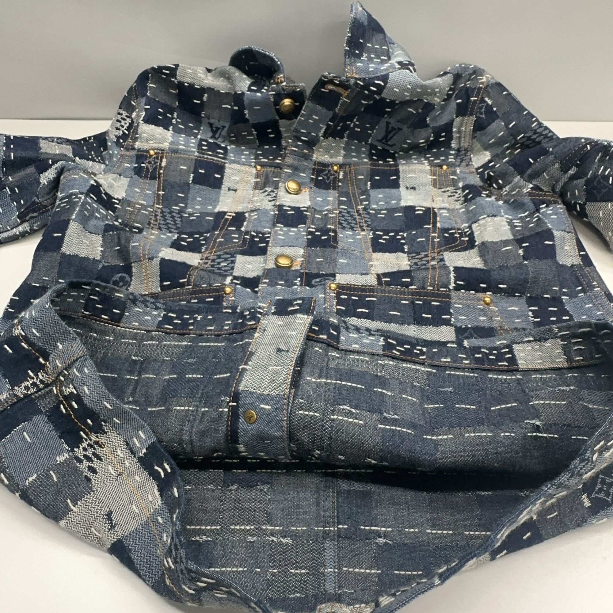 Louis Vuitton Louis Vuitton Damier Patchwork Denim Jacket Size 46 Size US S / EU 44-46 / 1 - 6 Thumbnail
