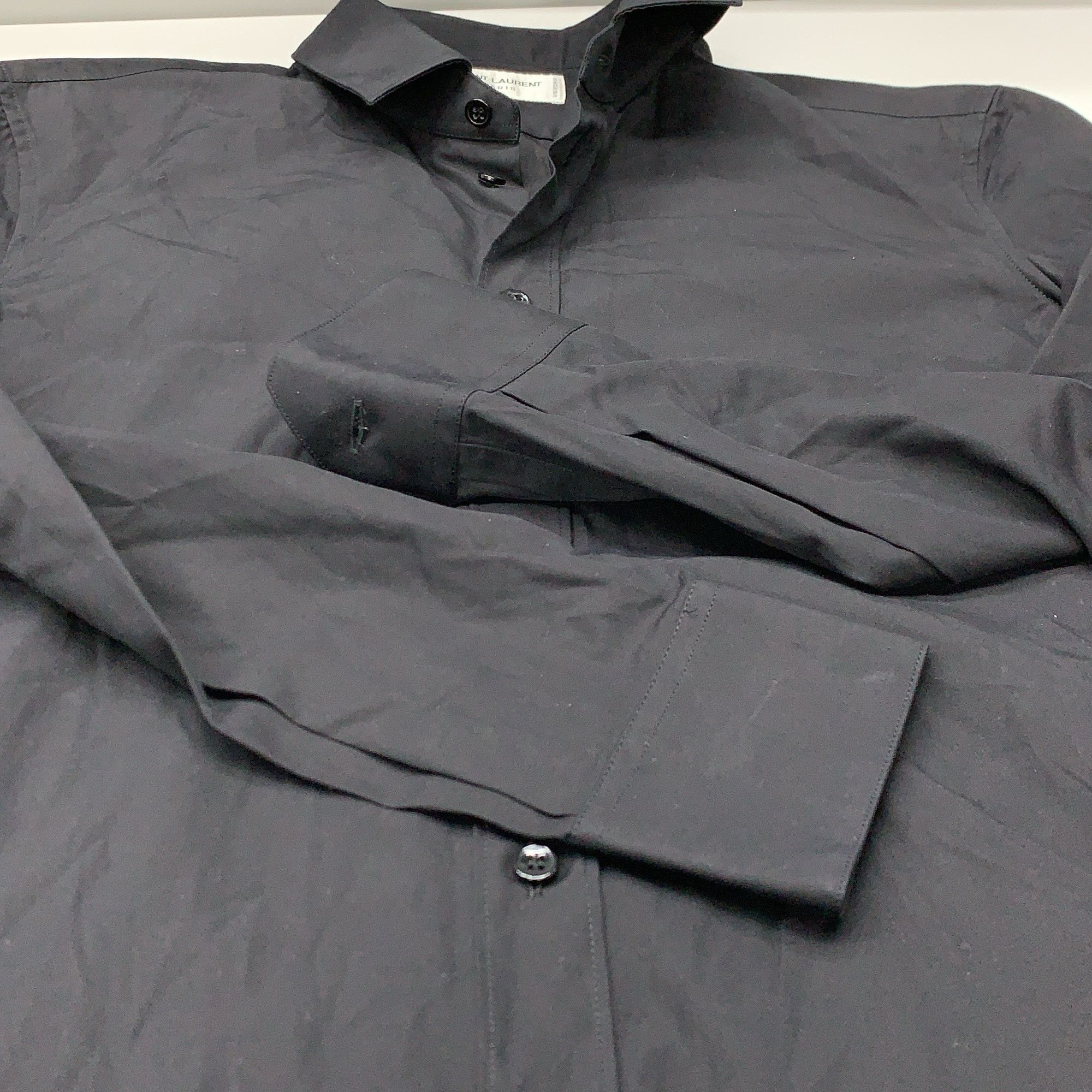 Saint Laurent Paris Saint Laurent Black Button Up Shirt Size M Size US XXS / EU 40 - 6 Thumbnail