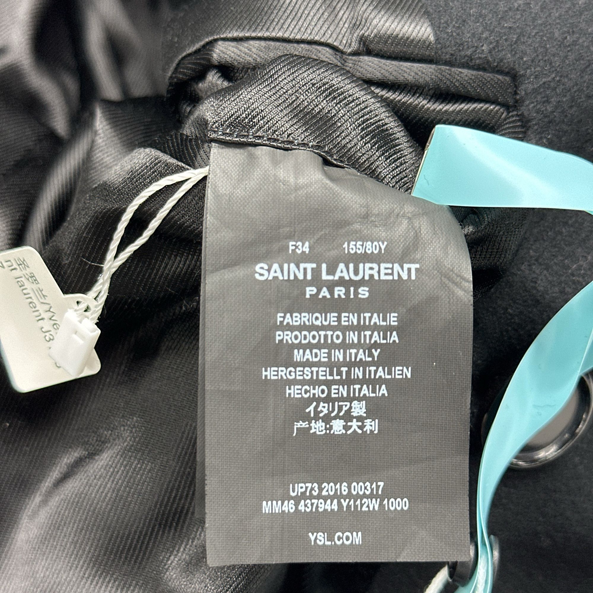 Saint Laurent Paris Saint Laurent Gold Button Wool Coat Size 34 Size XS / US 0-2 / IT 36-38 - 4 Thumbnail