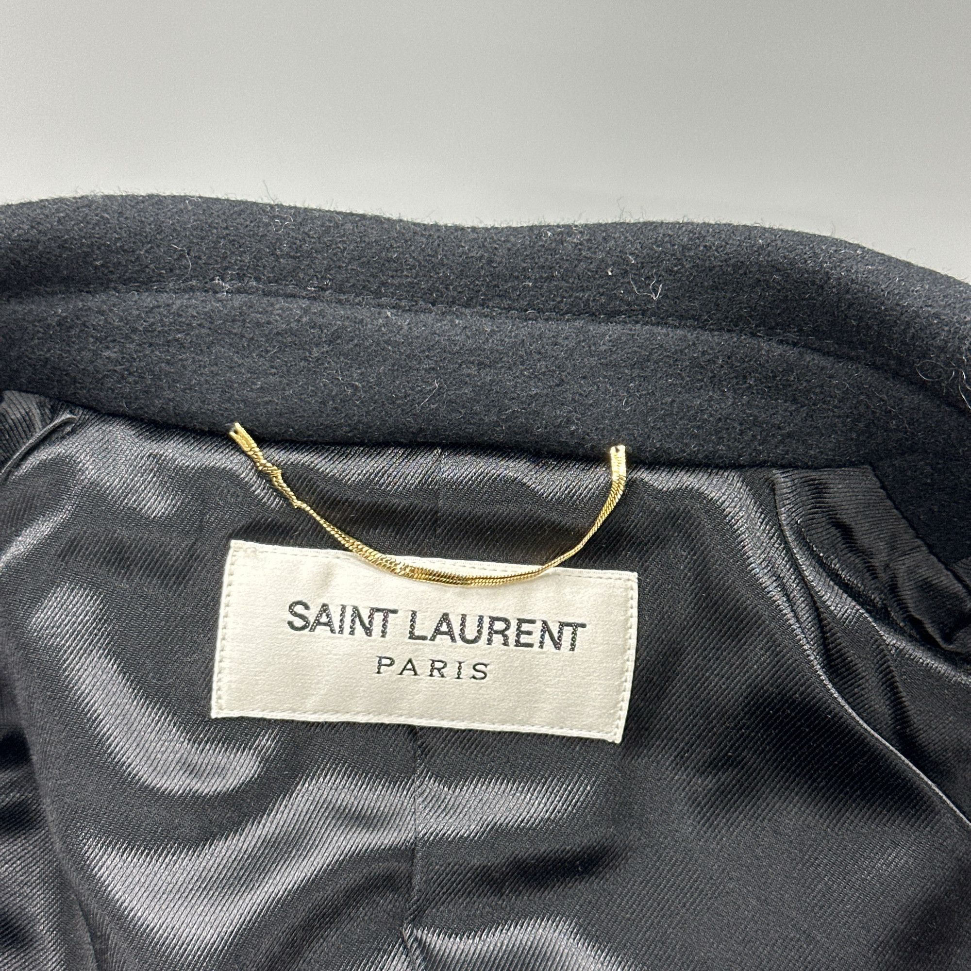 Saint Laurent Paris Saint Laurent Gold Button Wool Coat Size 34 Size XS / US 0-2 / IT 36-38 - 3 Thumbnail