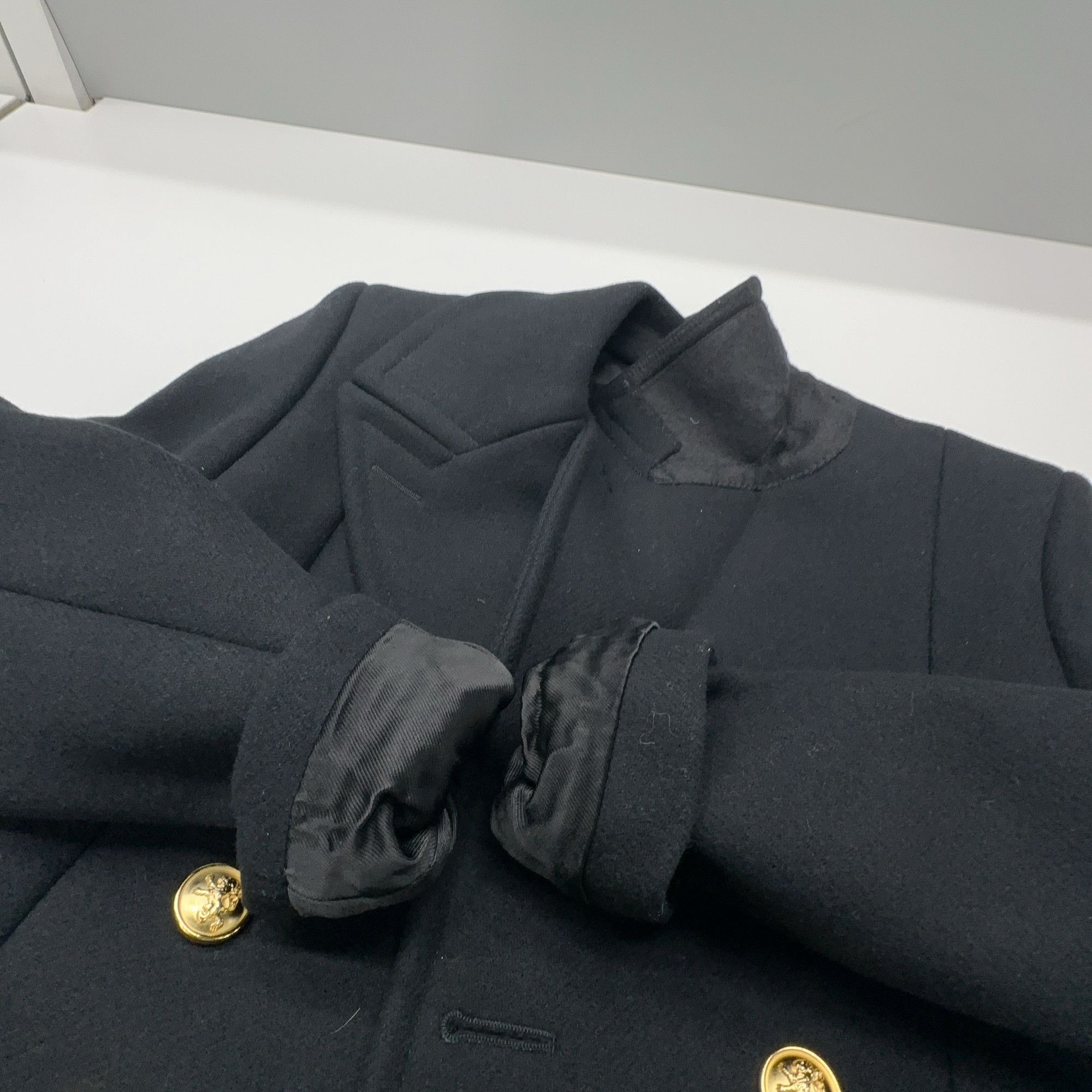 Saint Laurent Paris Saint Laurent Gold Button Wool Coat Size 34 Size XS / US 0-2 / IT 36-38 - 7 Thumbnail