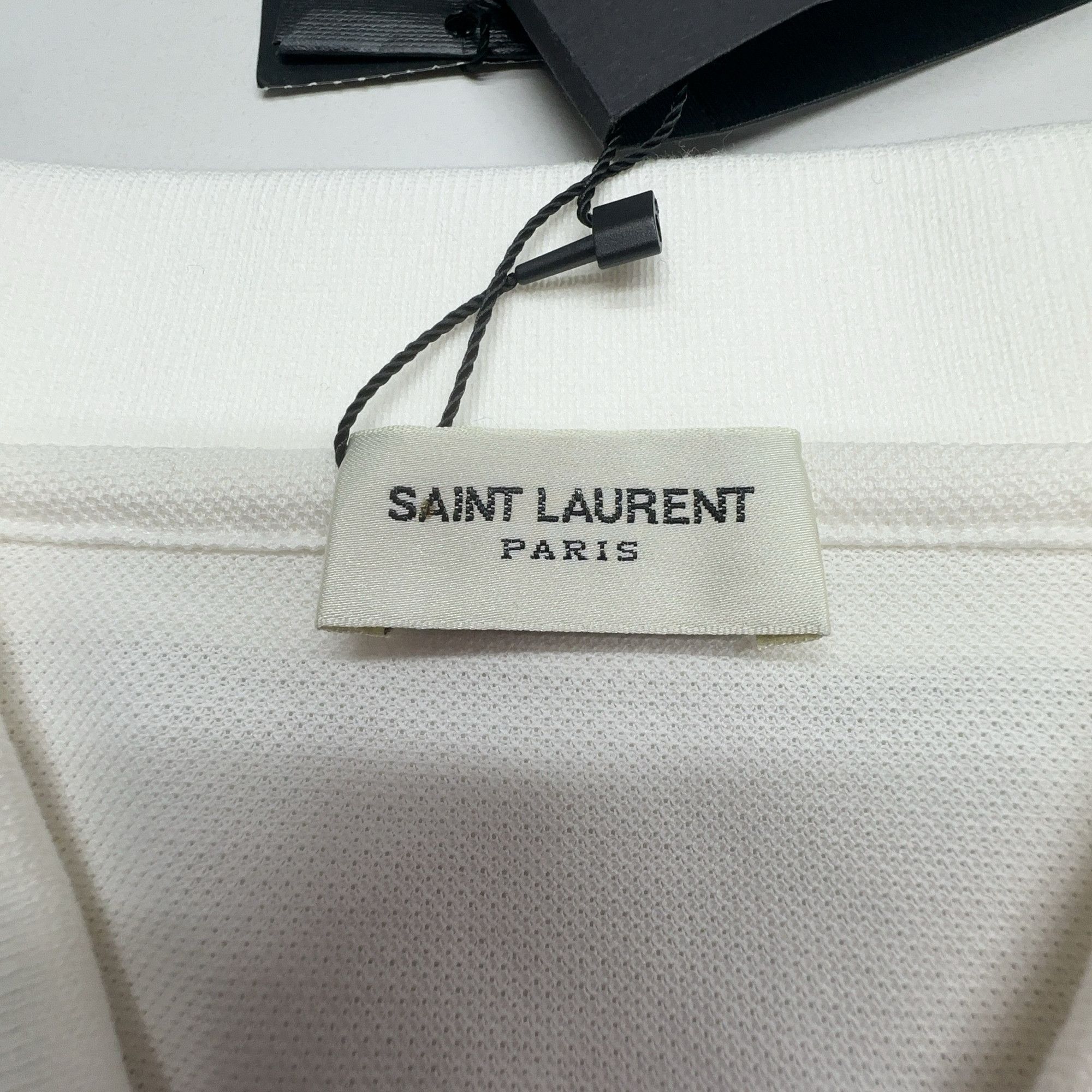 Saint Laurent Paris Saint Laurent Solid Polo Shirt Size XL Size US XL / EU 56 / 4 - 3 Thumbnail